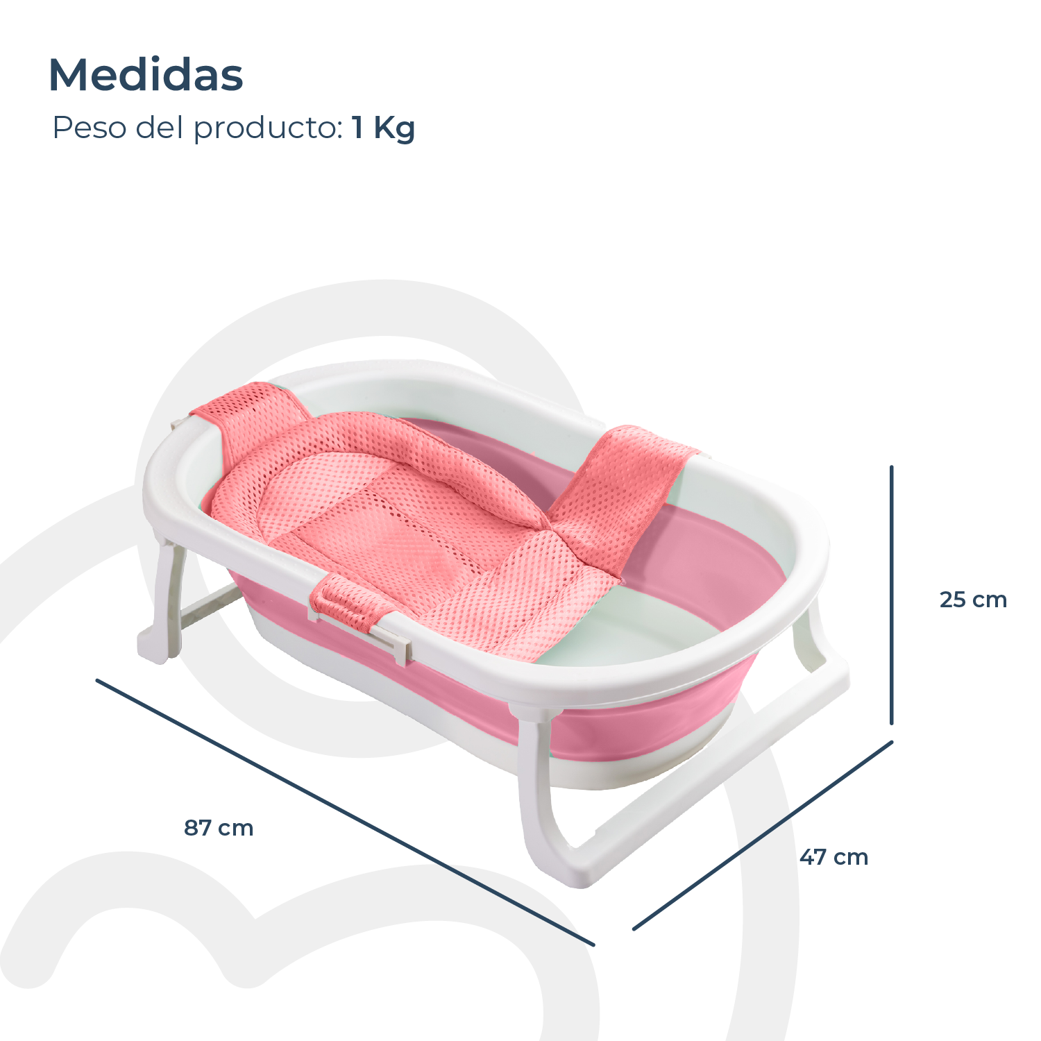 Bañera Jelly con Hamaca Rosa Bebesit-9