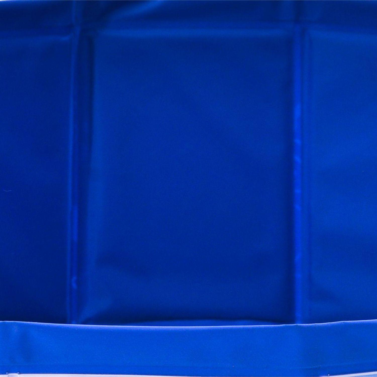 Piscina Bañera Plegable para Mascotas Azul-4