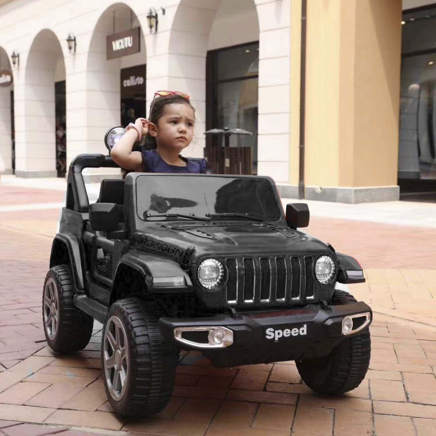 Auto a Batería Camioneta Renegade Negra Bebesit-3