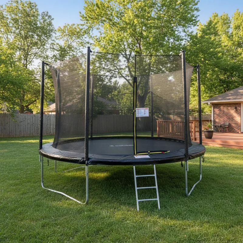 Cama Elástica Trampolín 3,05 mt + Escalera y Malla Seguridad-1