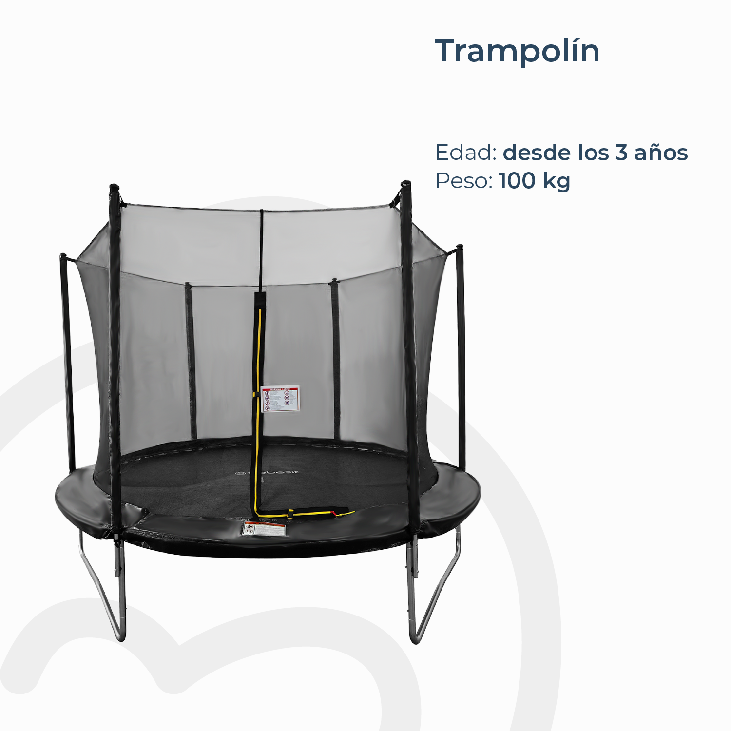 Cama Elástica Trampolín 3,05 mt + Escalera y Malla Seguridad-3