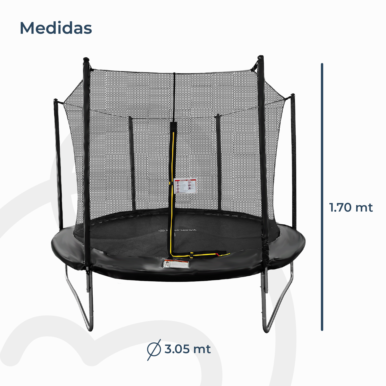 Cama Elástica Trampolín 3,05 mt + Escalera y Malla Seguridad-5