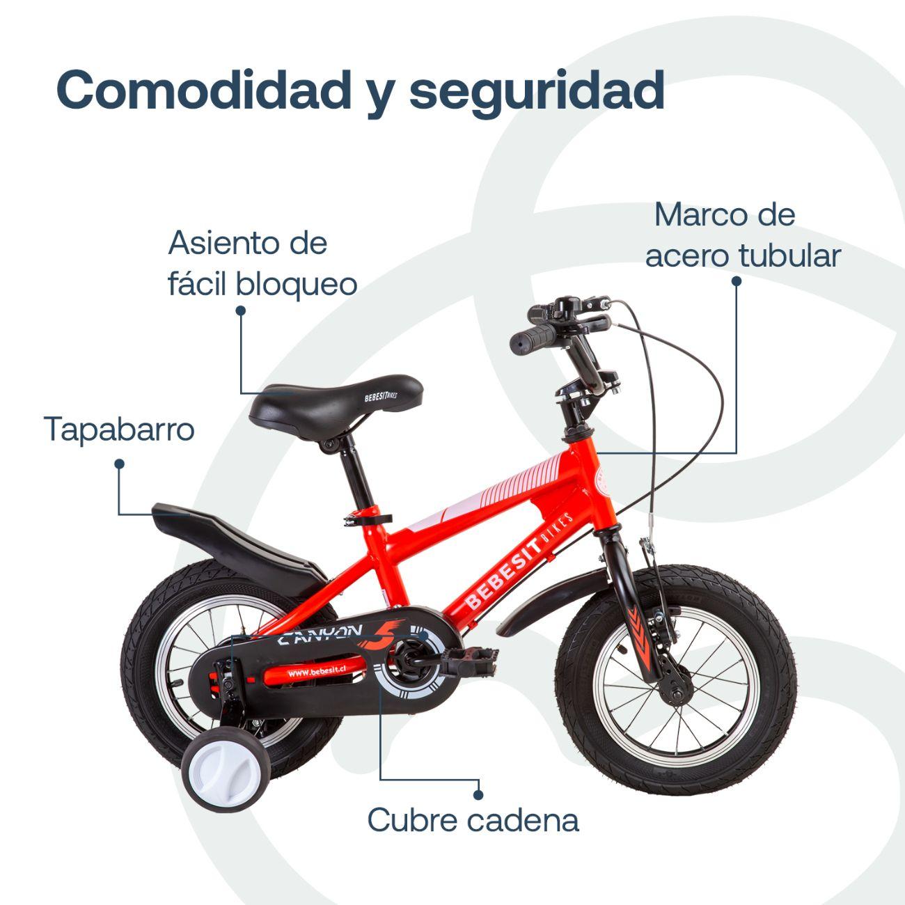Bicicleta Infantil Canyon Aro 12 Roja Bebesit-4