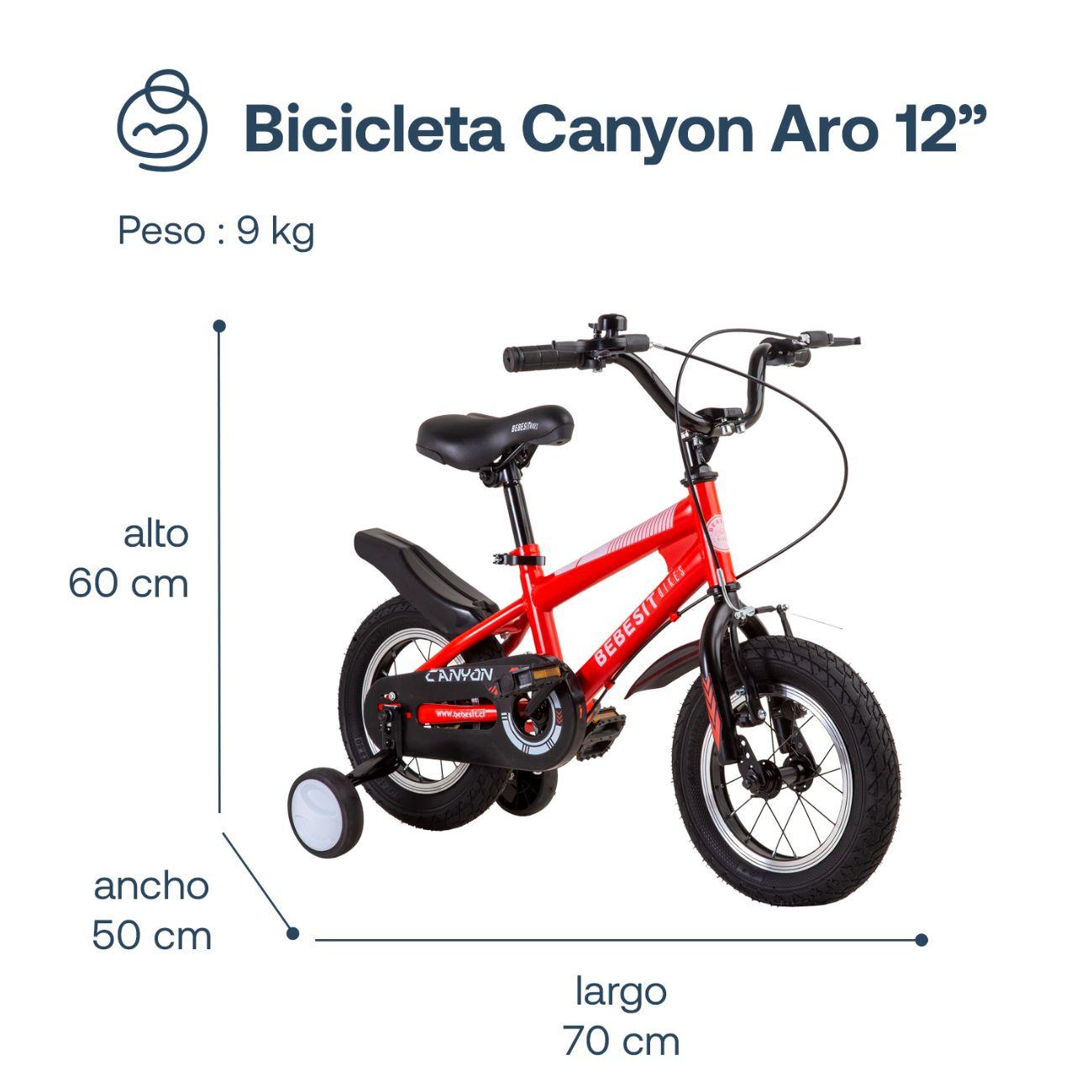 Bicicleta Infantil Canyon Aro 12 Roja Bebesit-6