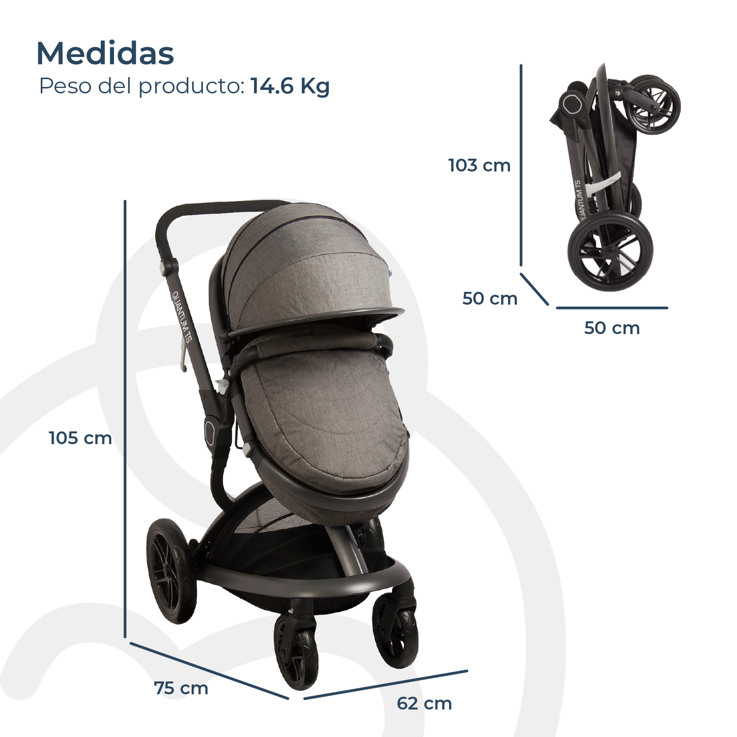 Coche Travel System Quantum Gris Bebesit-7