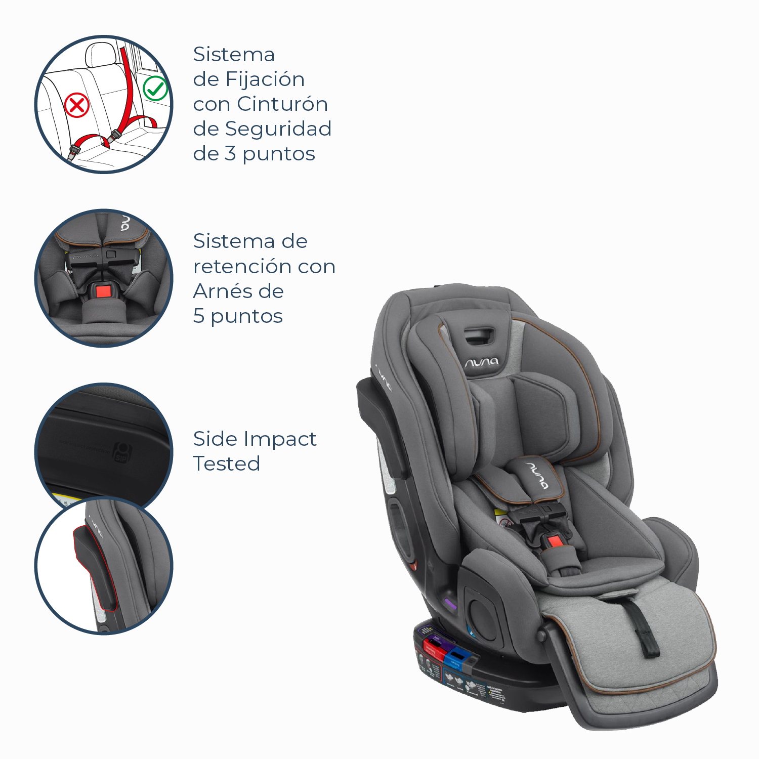 Silla Auto Convertible Nuna Exec Granite-2