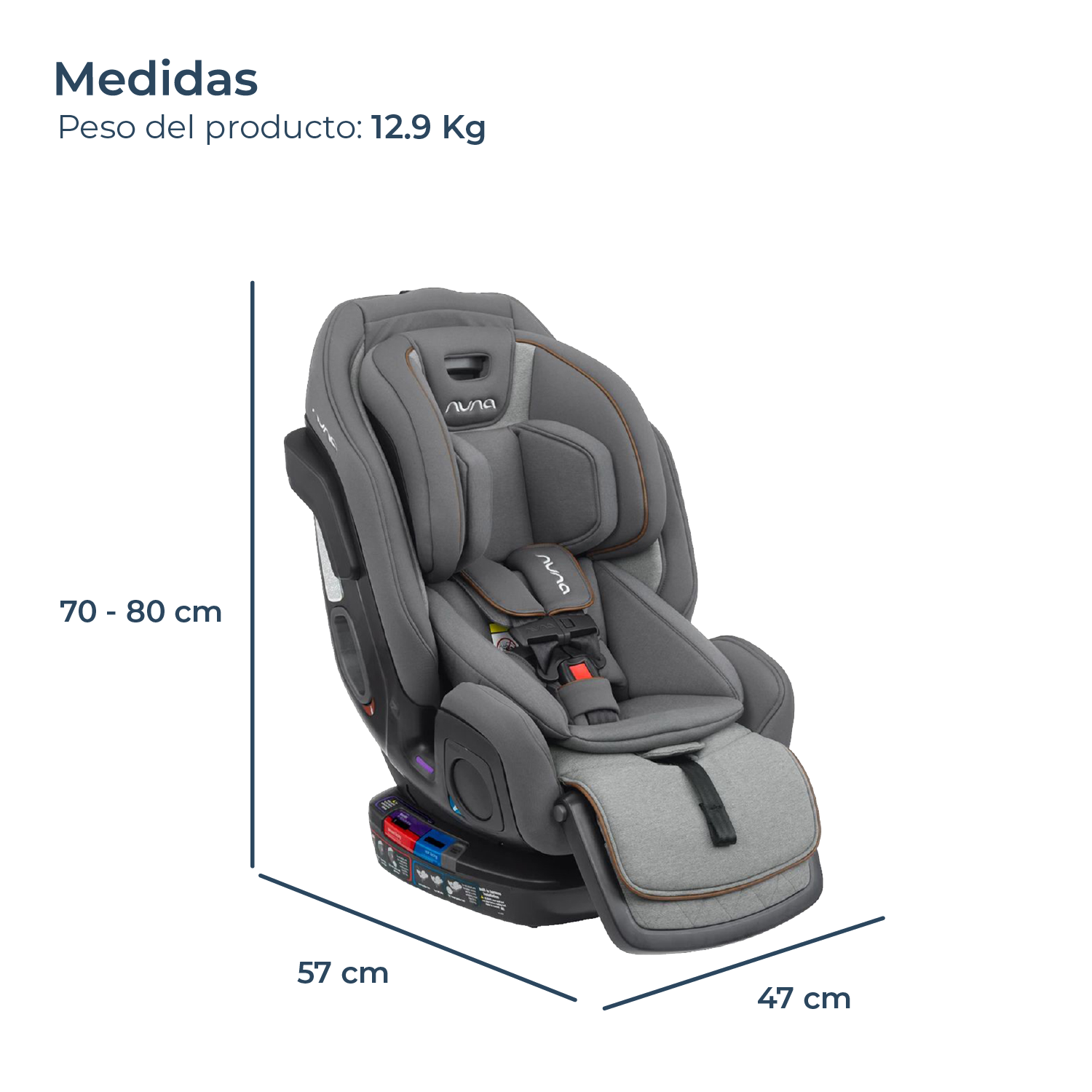 Silla Auto Convertible Nuna Exec Granite-7