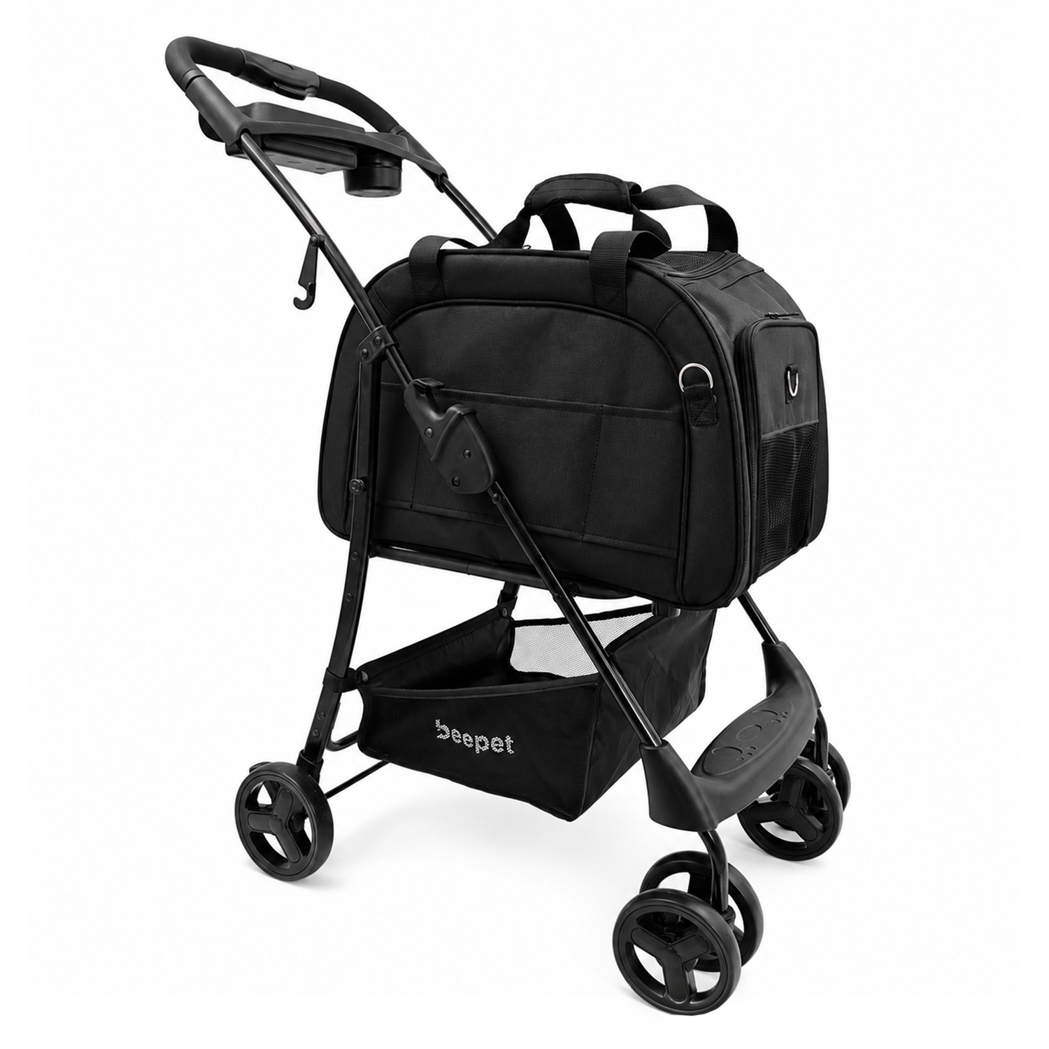 Coche Paseo Mascota Triptail Iso Base Negro-0