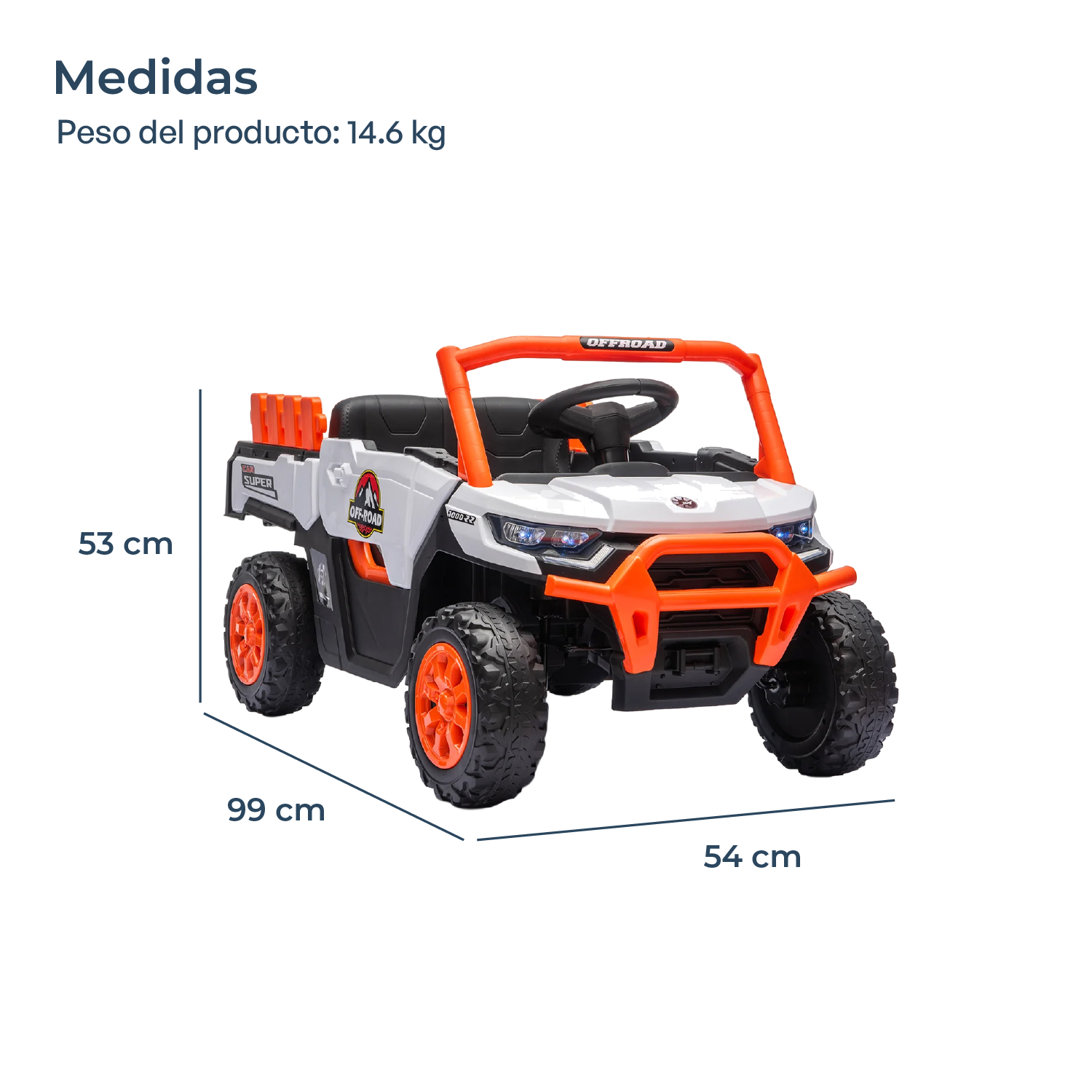 Auto Buggy Camioneta Trex Blanca-9