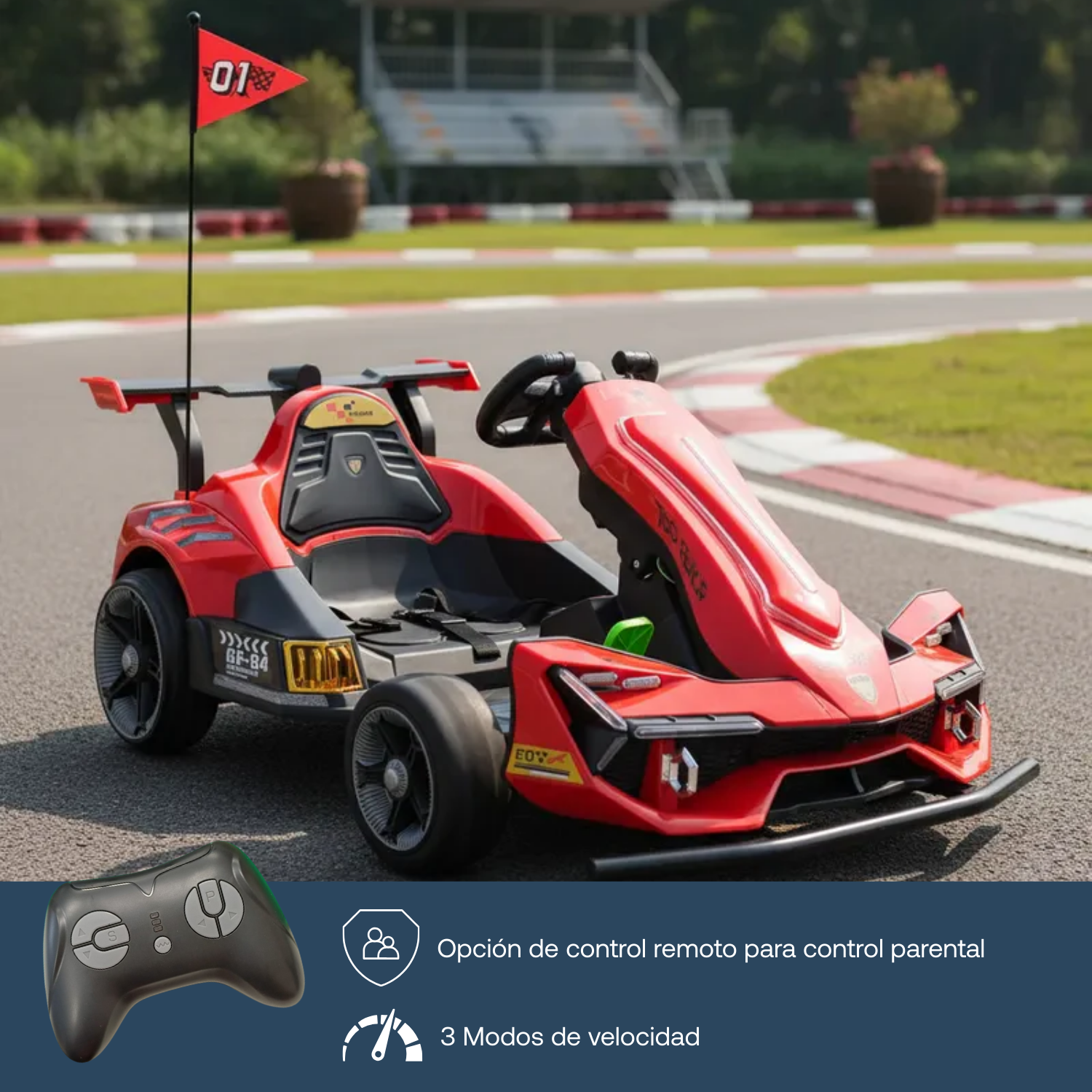 Auto Eléctrico F1 Drift Full Performance Niño Niña Rojo-2