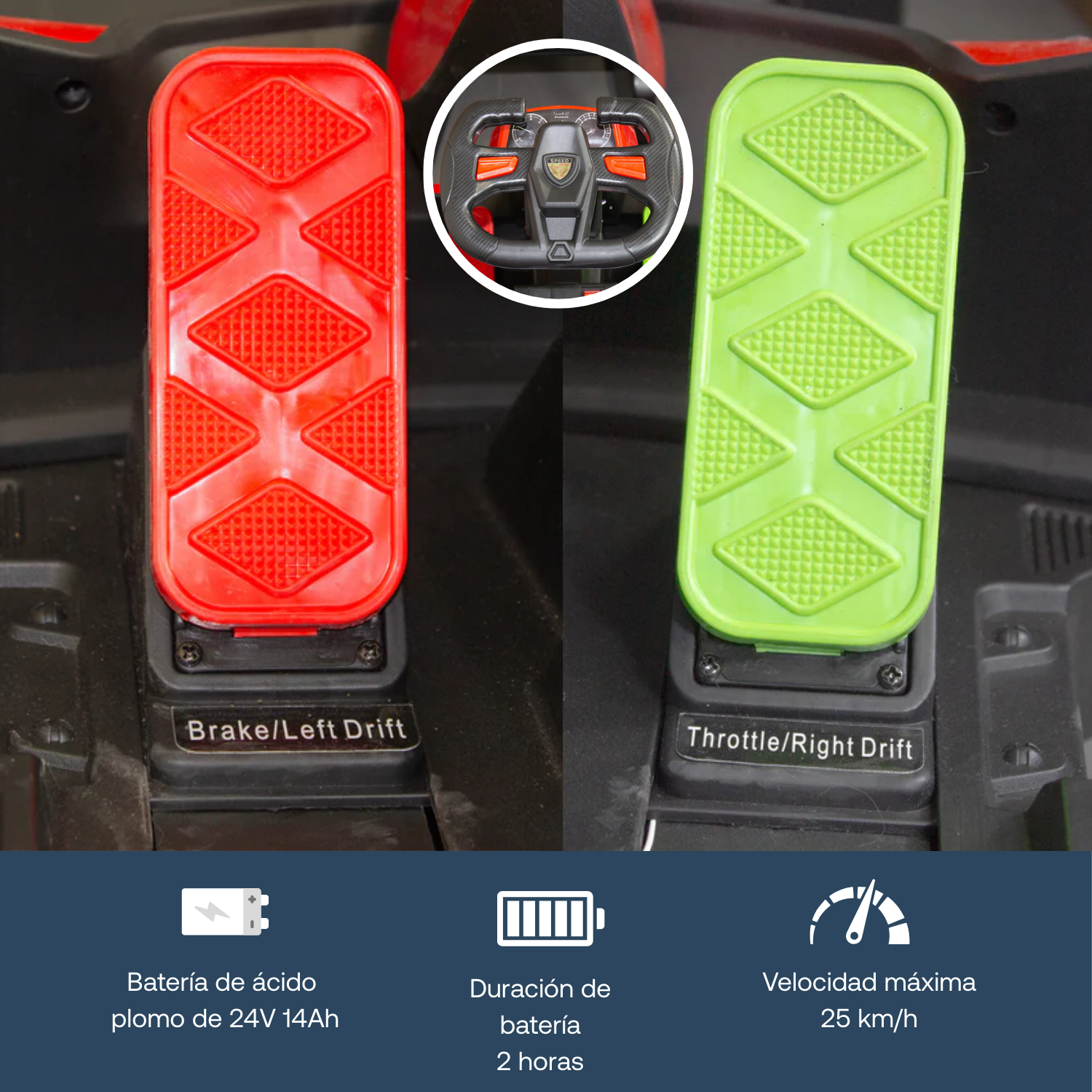 Auto Eléctrico F1 Drift Full Performance Niño Niña Rojo-3