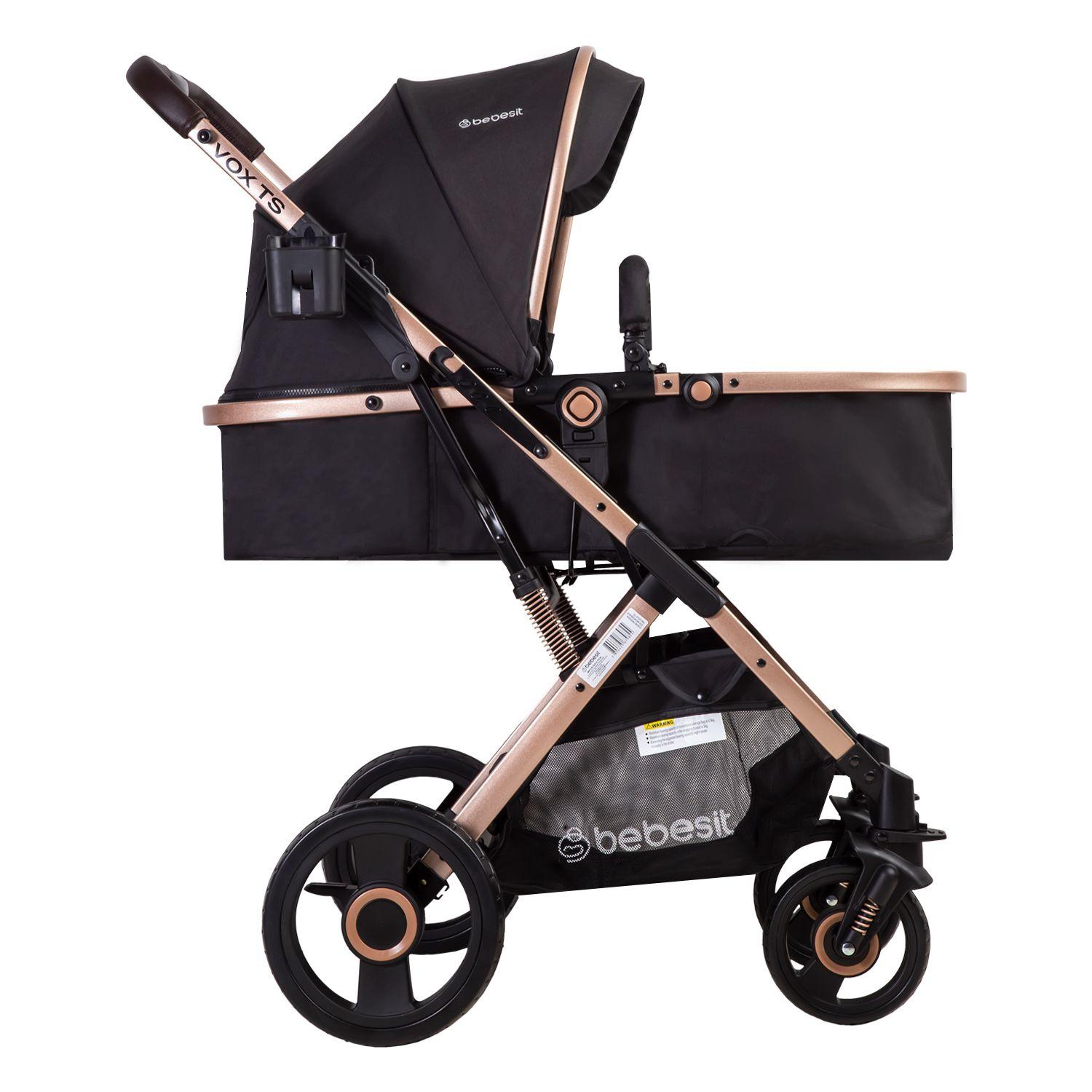 Coche Cuna Paseo Vox Gold Negro Bebesit-2