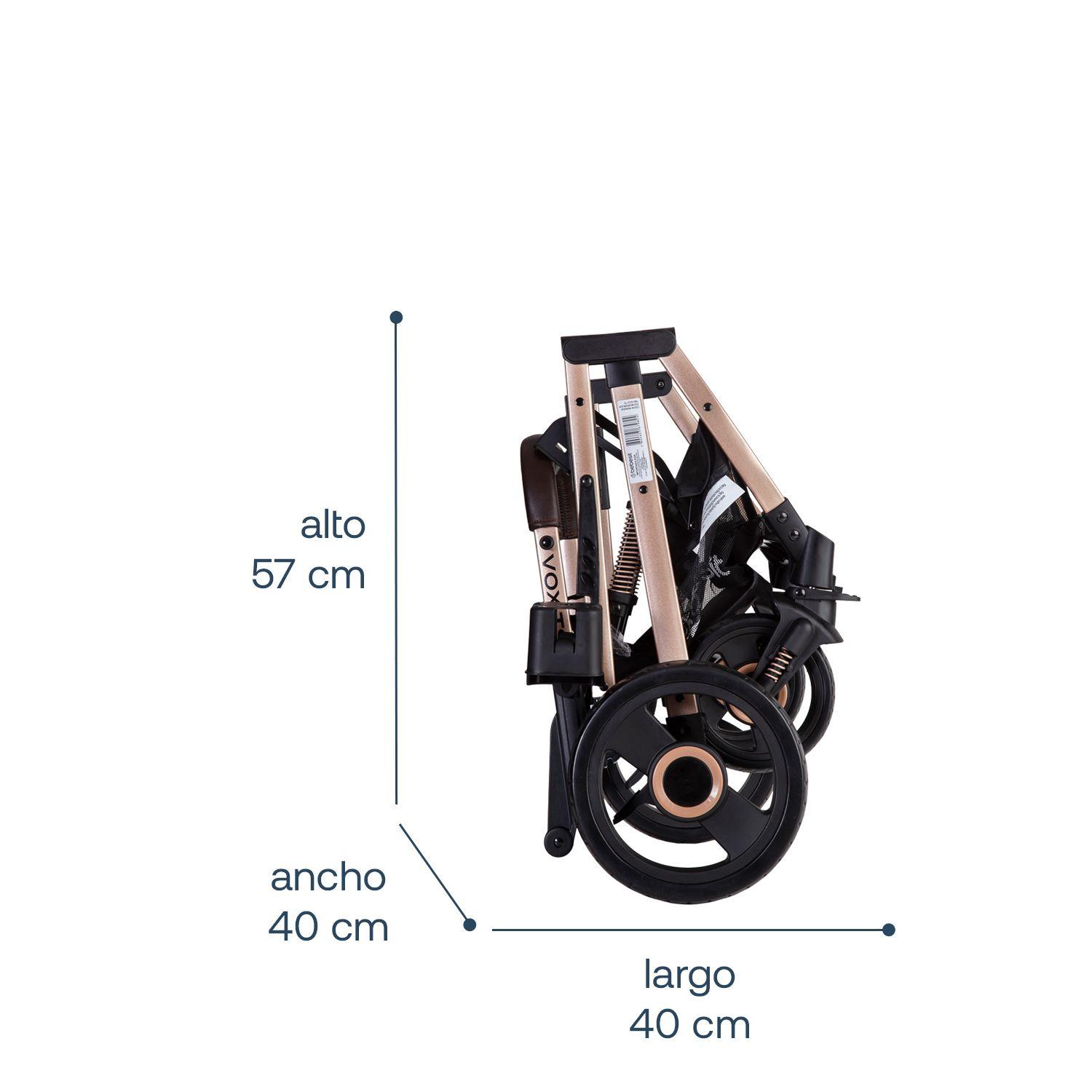 Coche Cuna Paseo Vox Gold Negro Bebesit-7