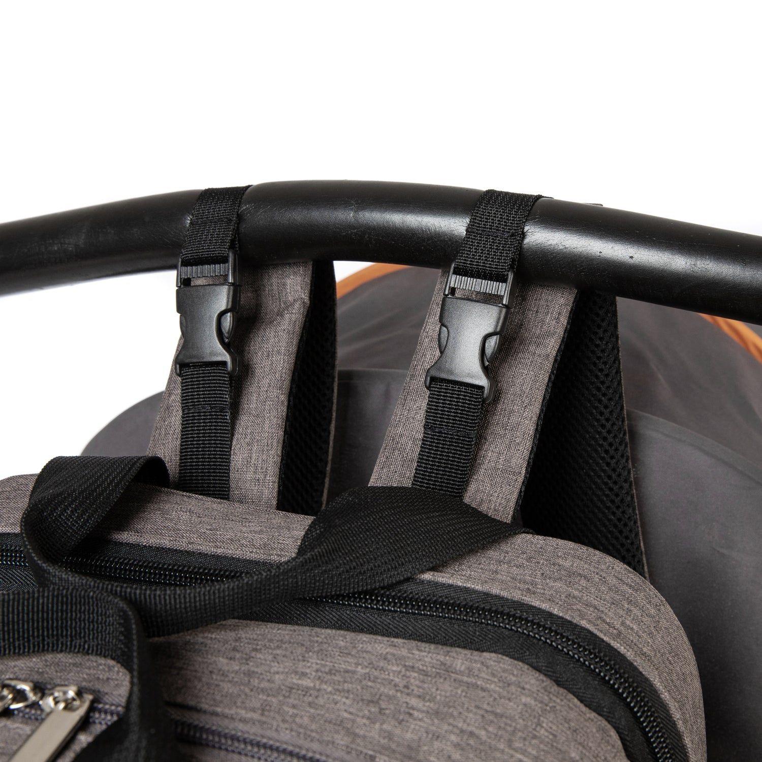 Mochila Maternal 3 En 1 Pañalera Cuna Y Mudador Portátil Gris Bebesit-4