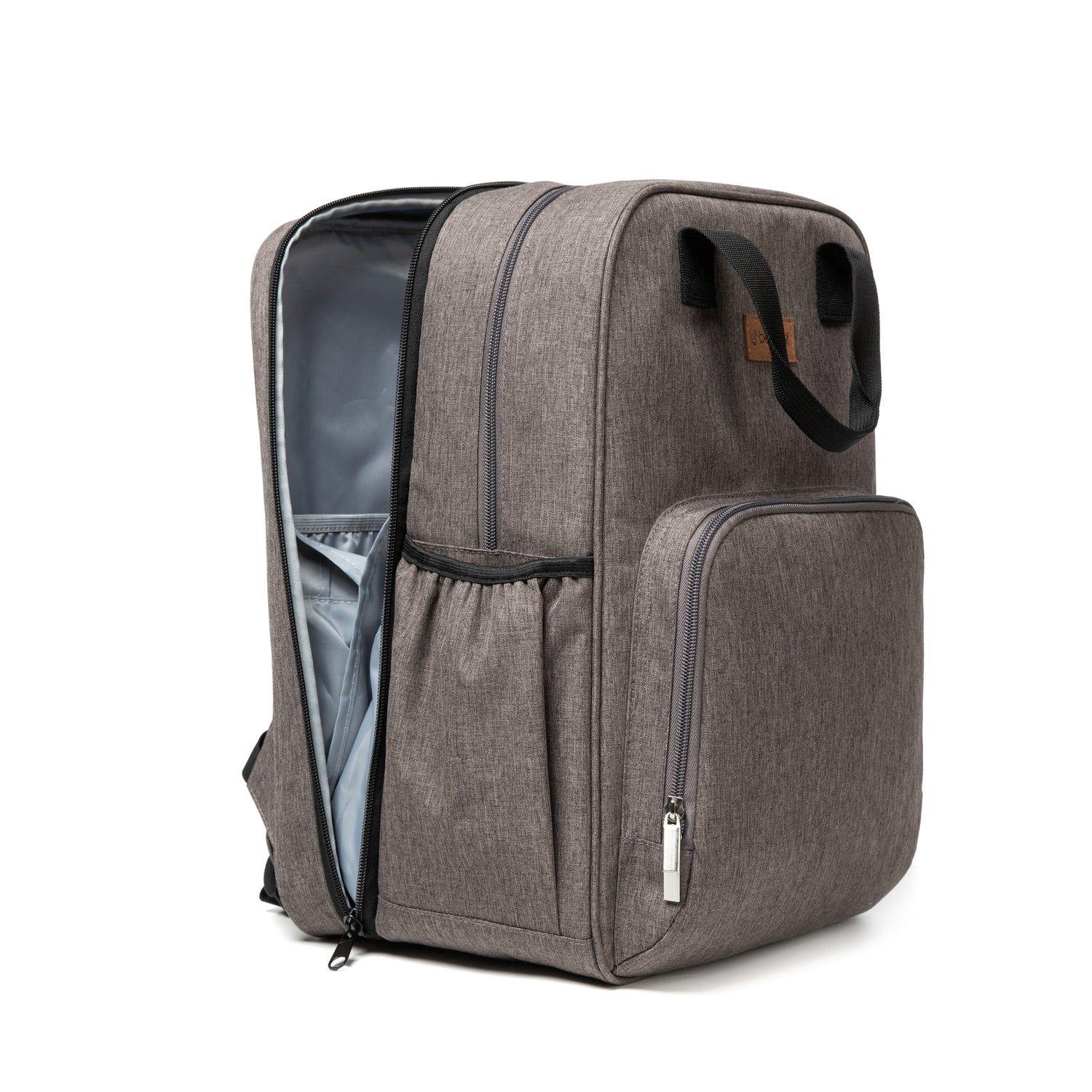 Mochila Maternal 3 En 1 Pañalera Cuna Y Mudador Portátil Gris Bebesit-8