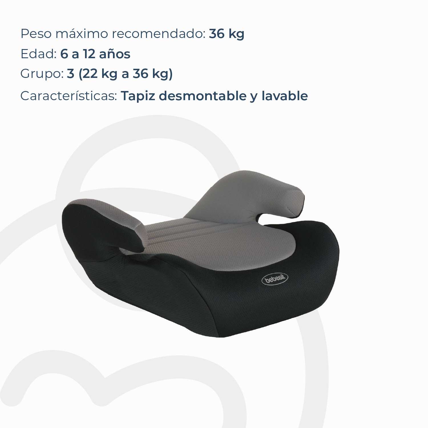 Alzador Booster Gris Bebesit-2