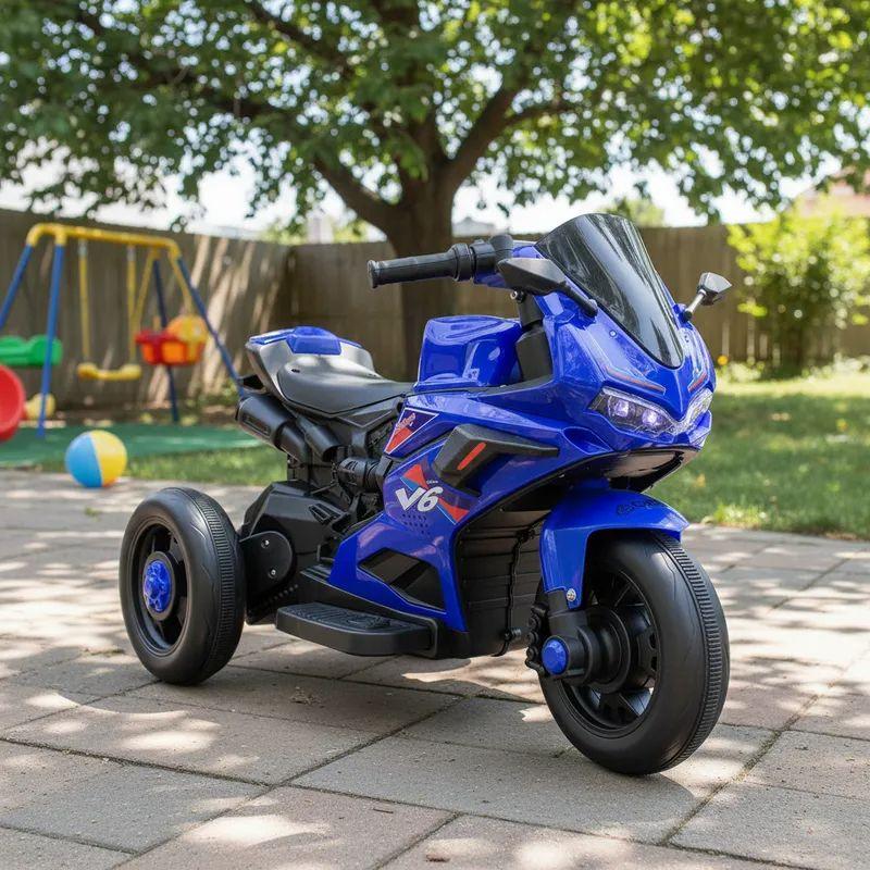 Trimoto MotoGP Niños Infantil 6V a Batería Azul-1