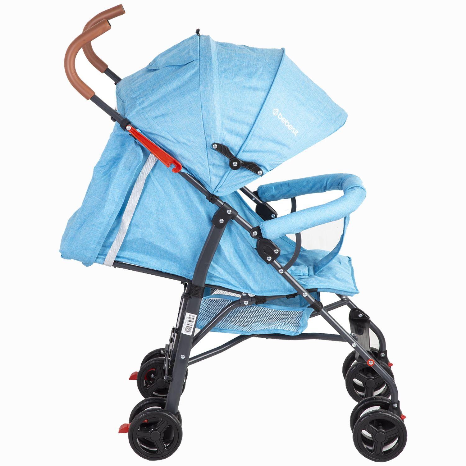 Coche Paragua 5126 Celeste Bebesit-2
