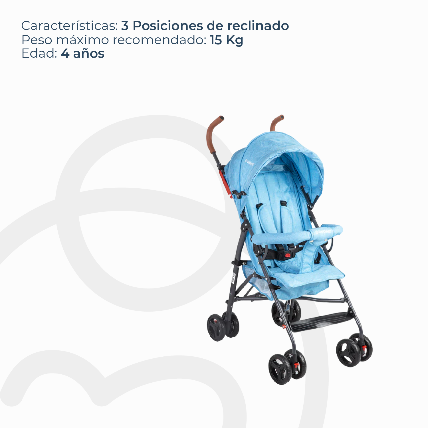 Coche Paragua 5126 Celeste Bebesit-6