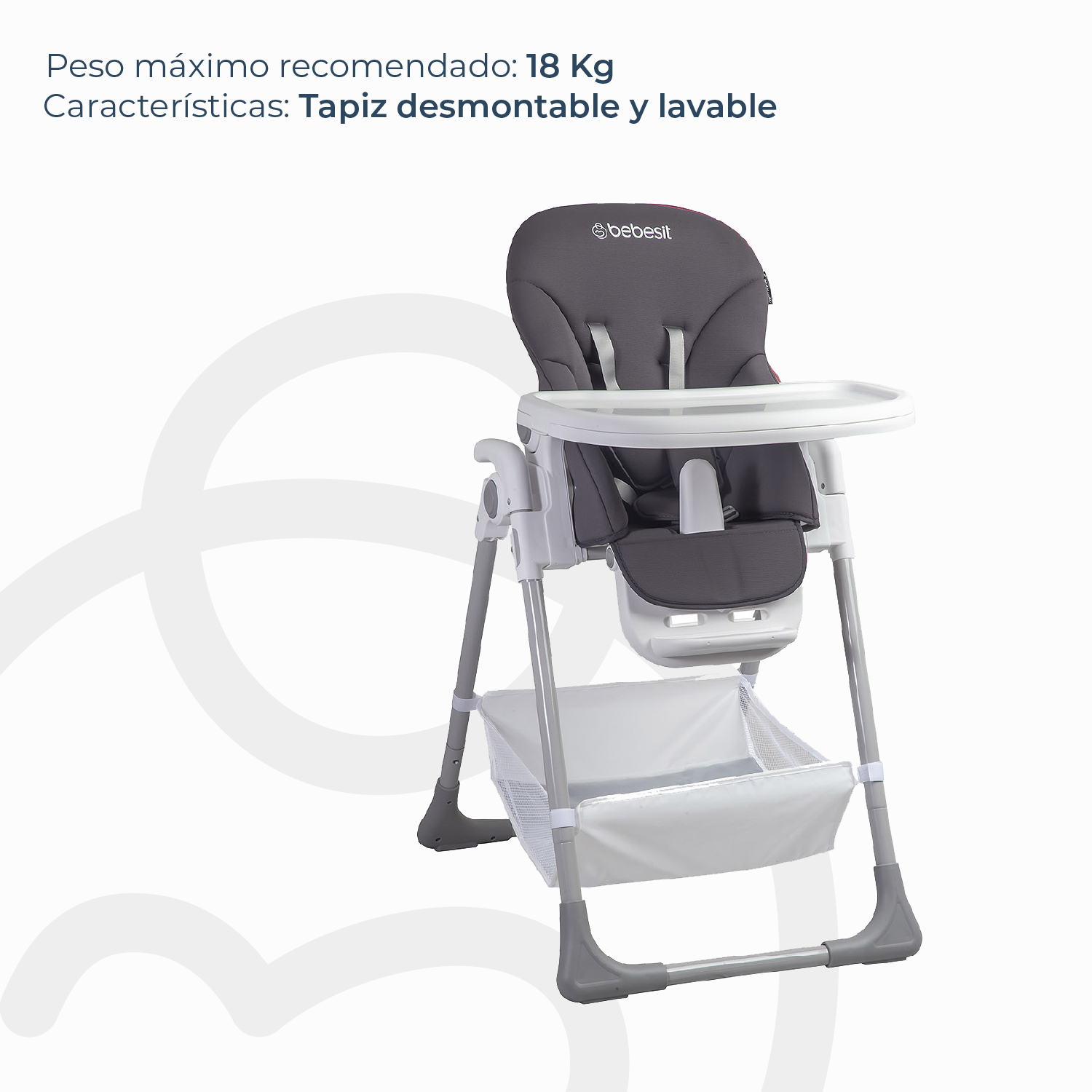 Silla de Comer Snack LX Gris Bebesit-2