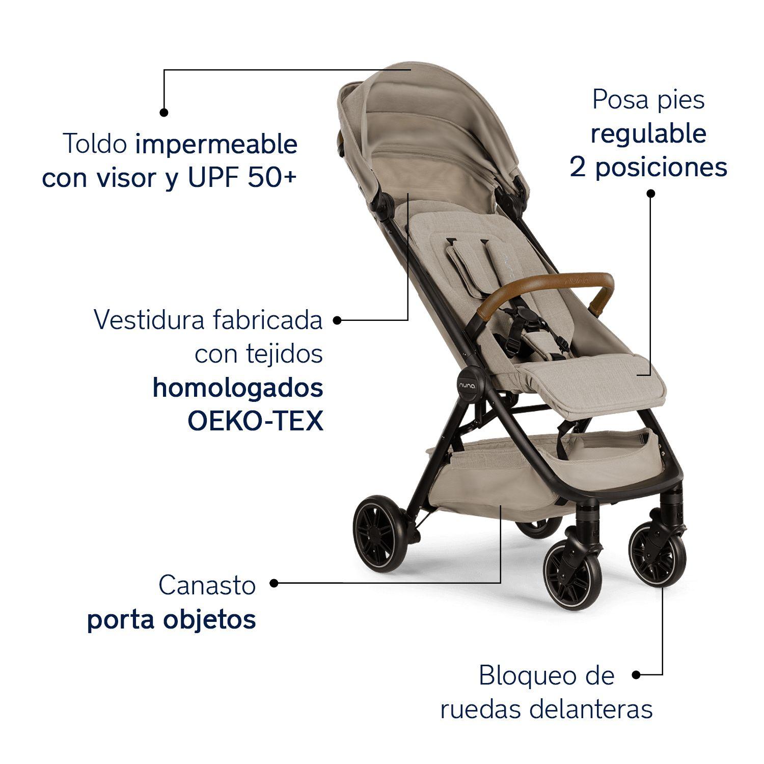 Coche de Paseo TRVL Beige Nuna-4