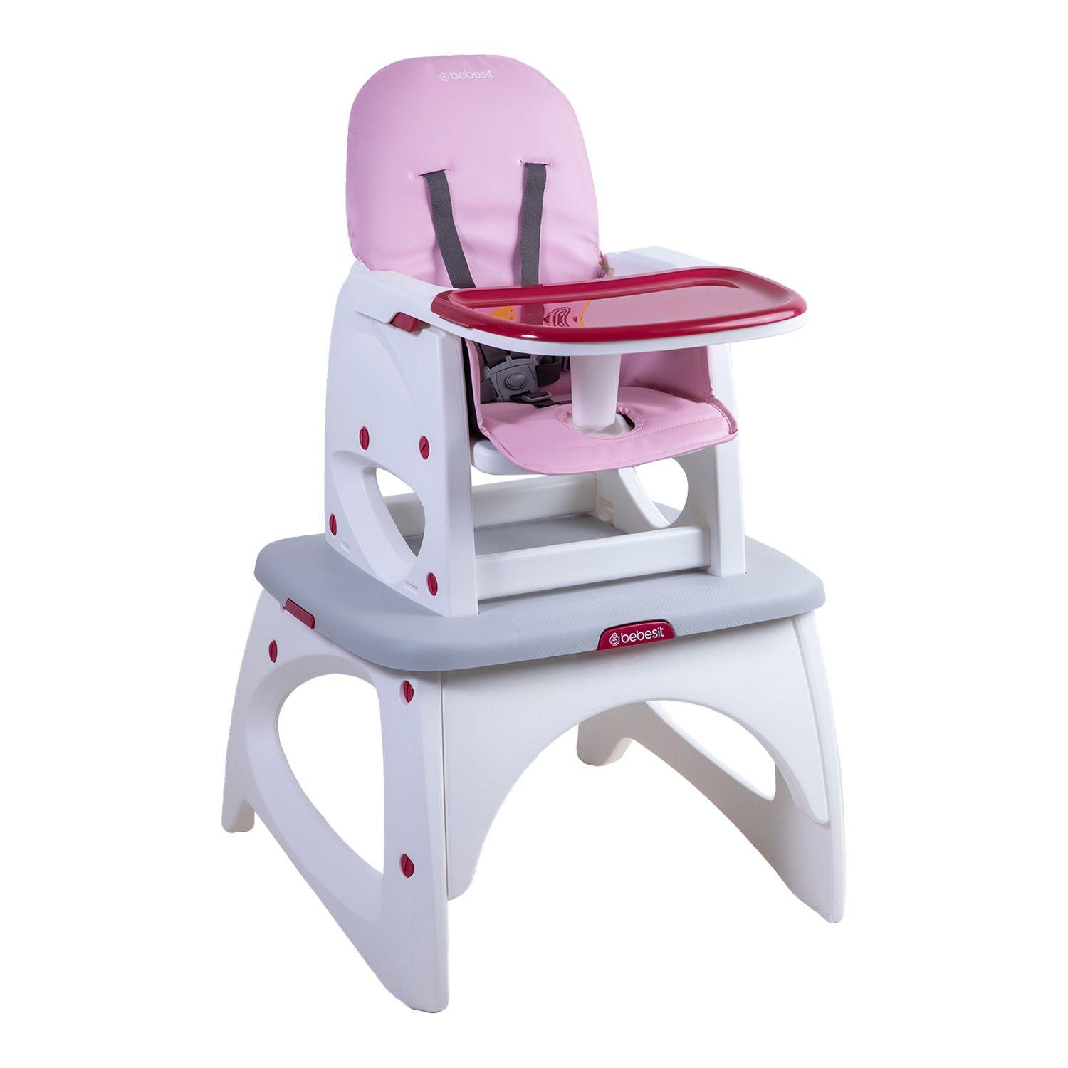 Silla de Comer Escritorio Balancin Eat&Swing Rosada Bebesit-0