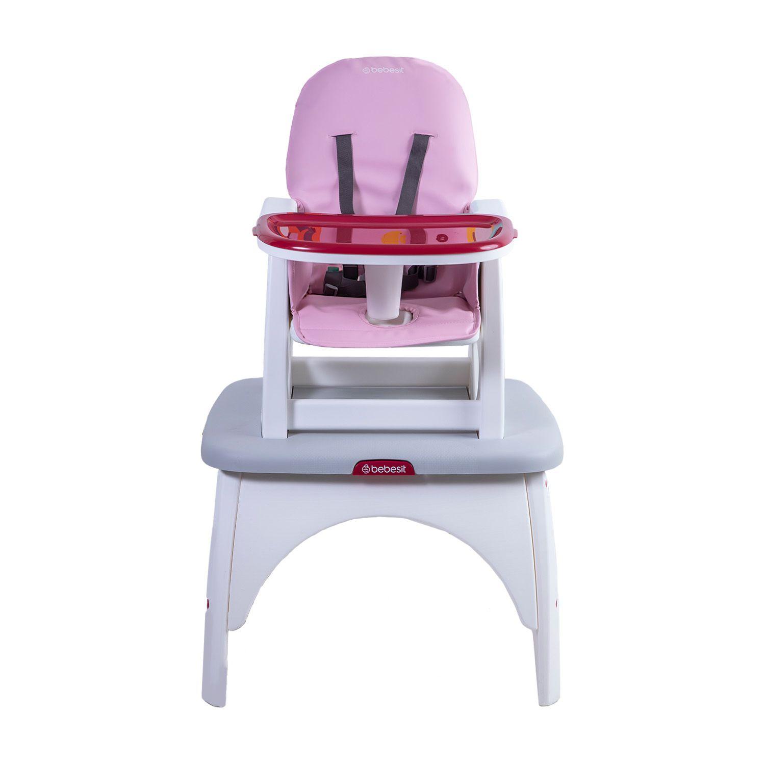 Silla de Comer Escritorio Balancin Eat&Swing Rosada Bebesit-1
