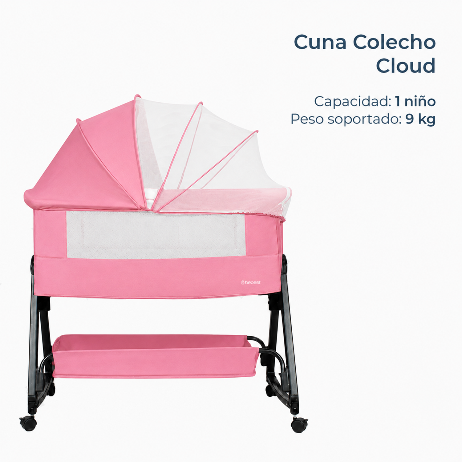 Cuna Colecho Cloud Rosado-3