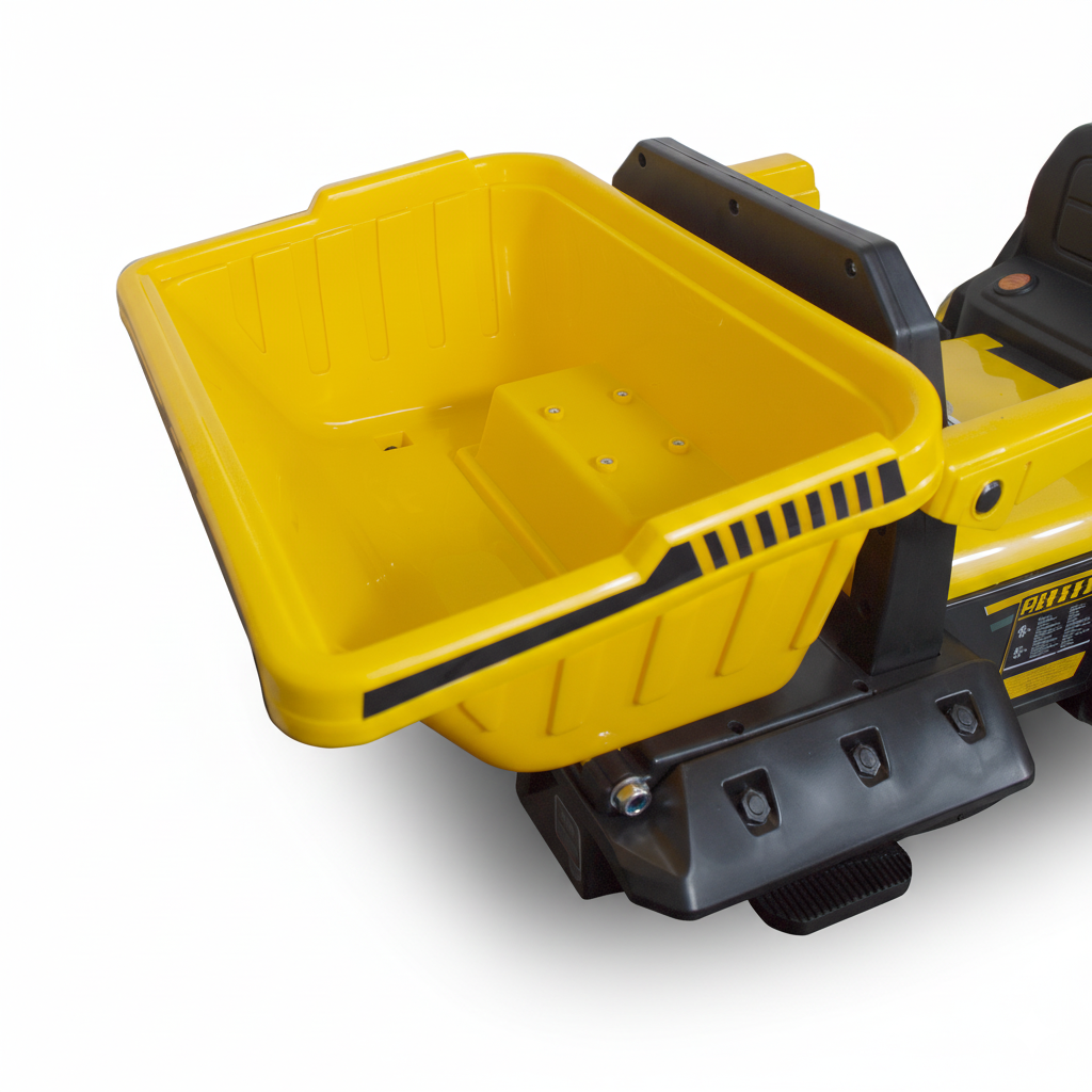 Camión Eléctrico Retroexcavadora Todoterreno Infantil Amarillo-5