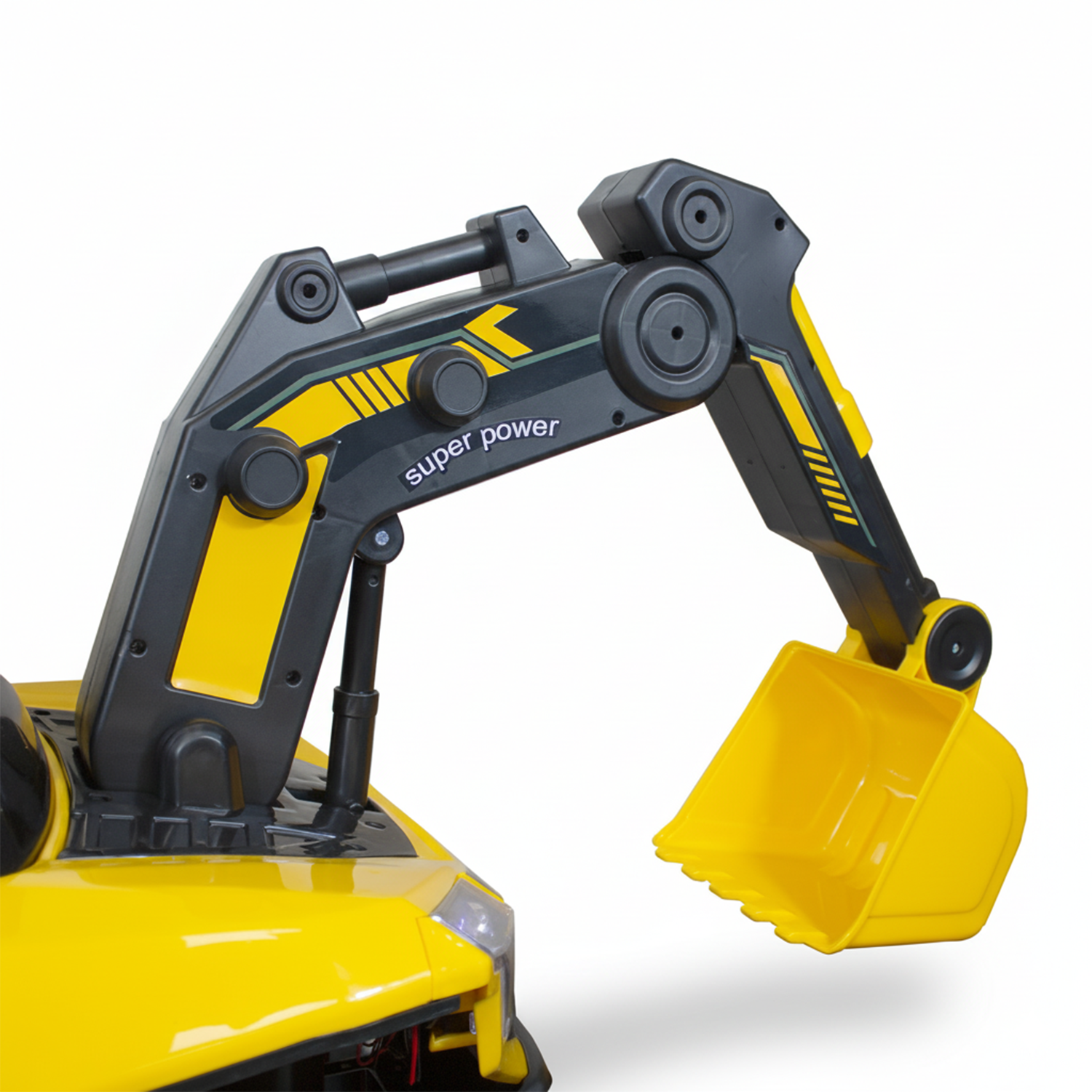 Camión Eléctrico Retroexcavadora Todoterreno Infantil Amarillo-3