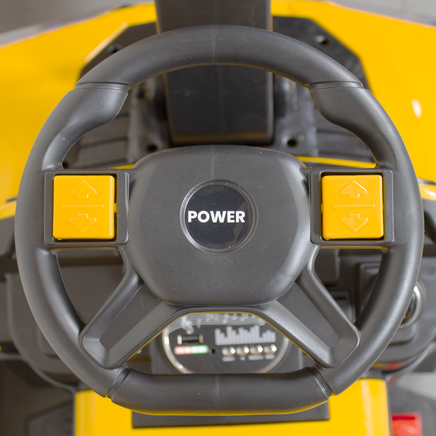 Camión Eléctrico Retroexcavadora Todoterreno Infantil Amarillo-6