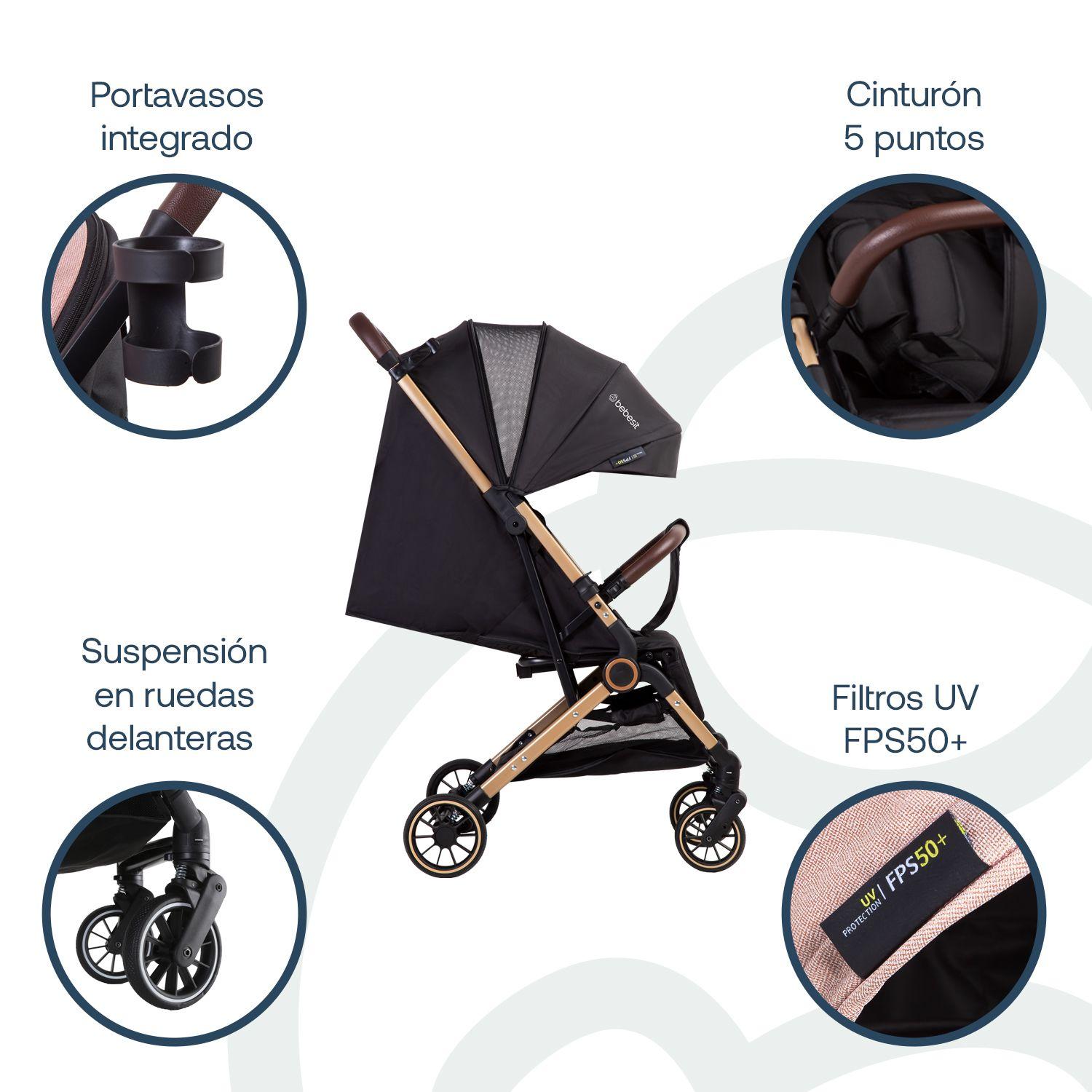 Coche Maleta Compacto Travel System Soho Negro Bebesit-1