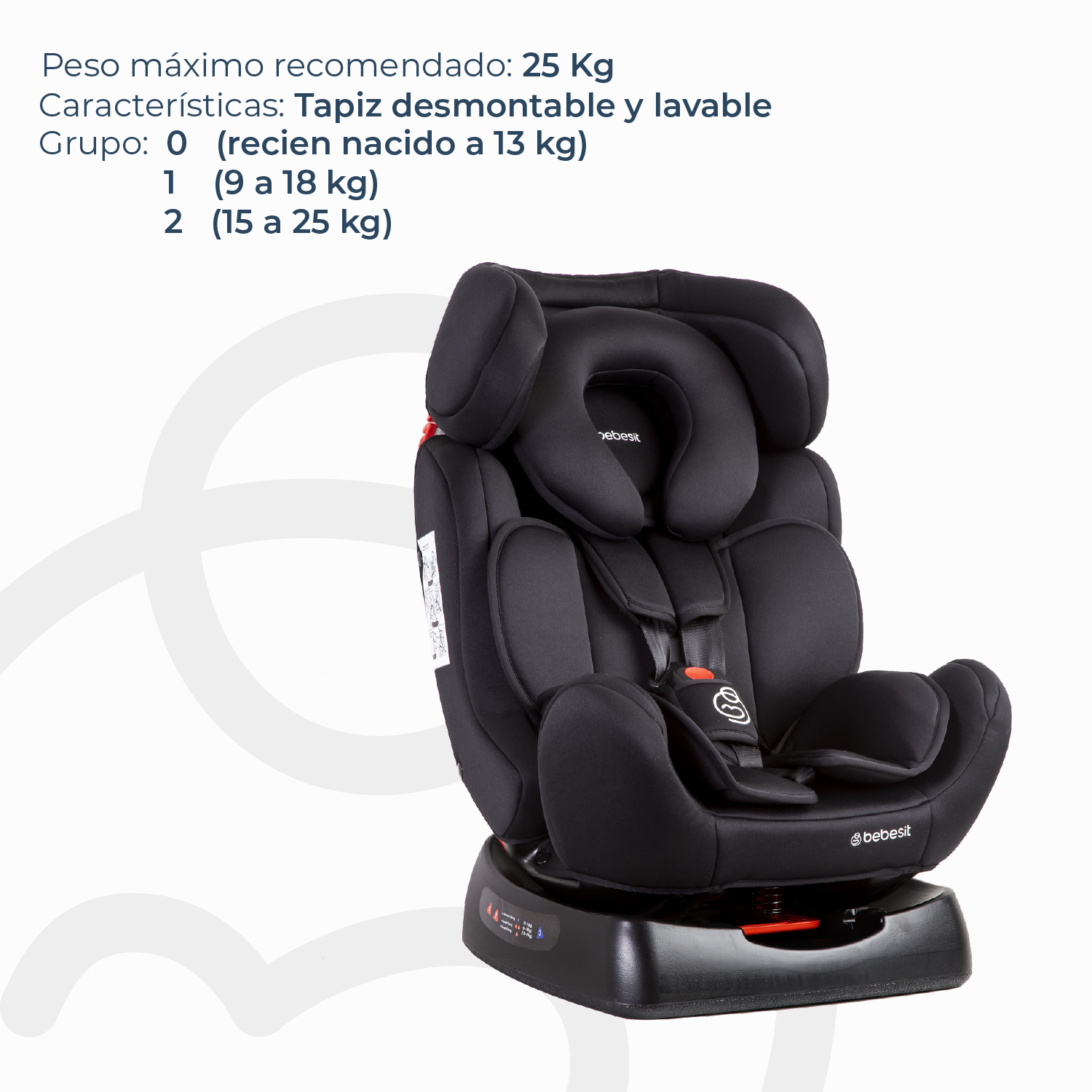 Silla de Auto Orbit Lx Negro Bebesit-2
