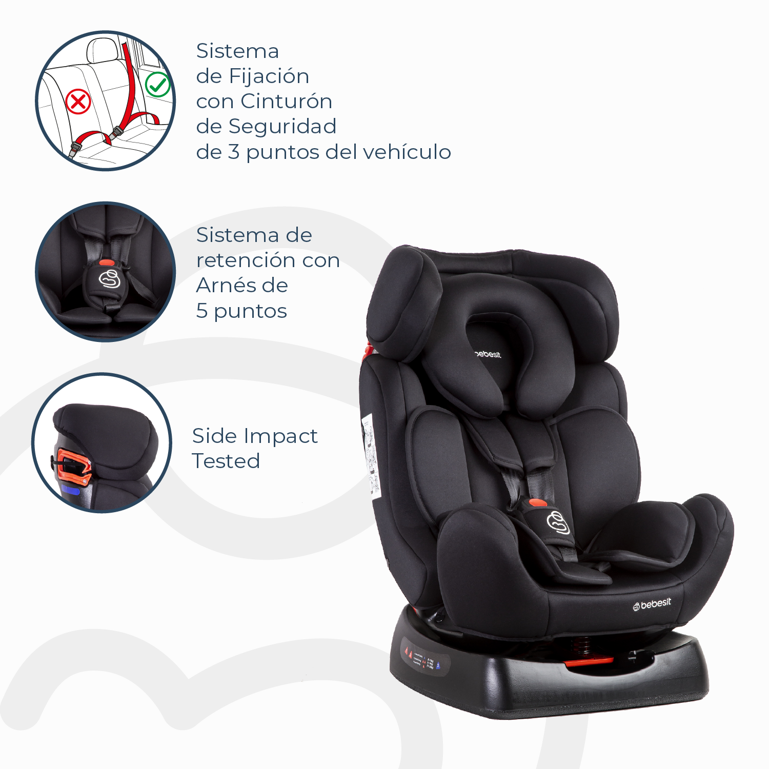 Silla de Auto Orbit Lx Negro Bebesit-3