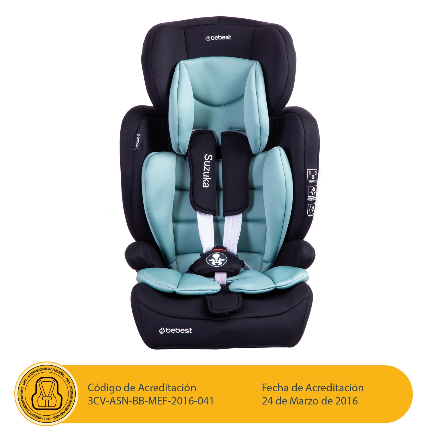 Silla de Auto Butaca Suzuka Verde Bebesit-1
