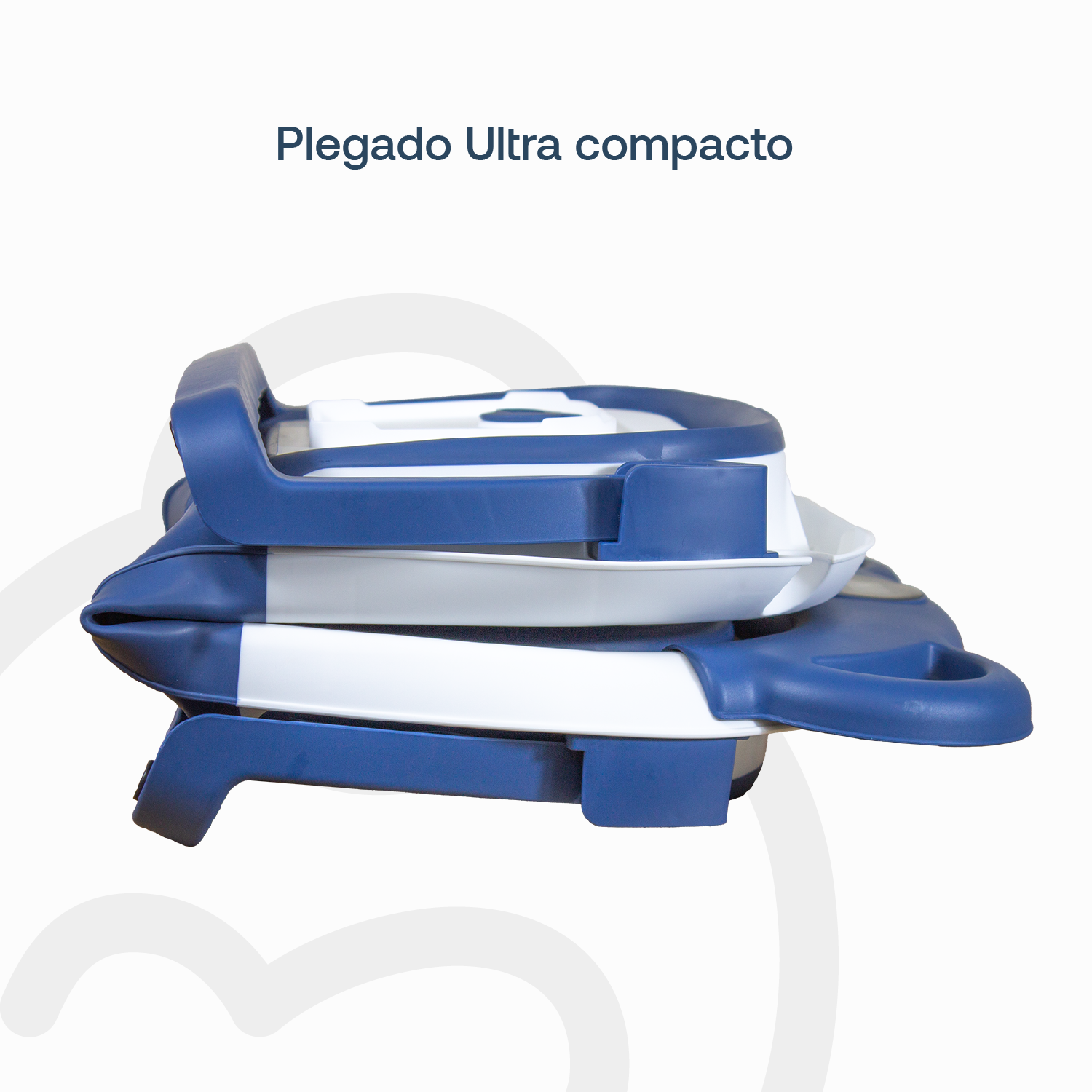Bañera Plegable Smart Bear Viajes Bebe Azul con Termómetro-3