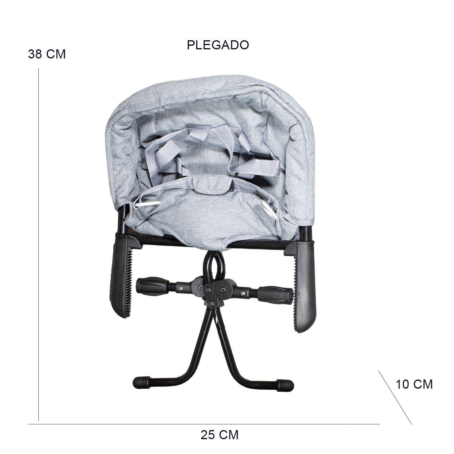 Silla de Comer Eat & Bear Gris Sujeción de Mesa Portable-7