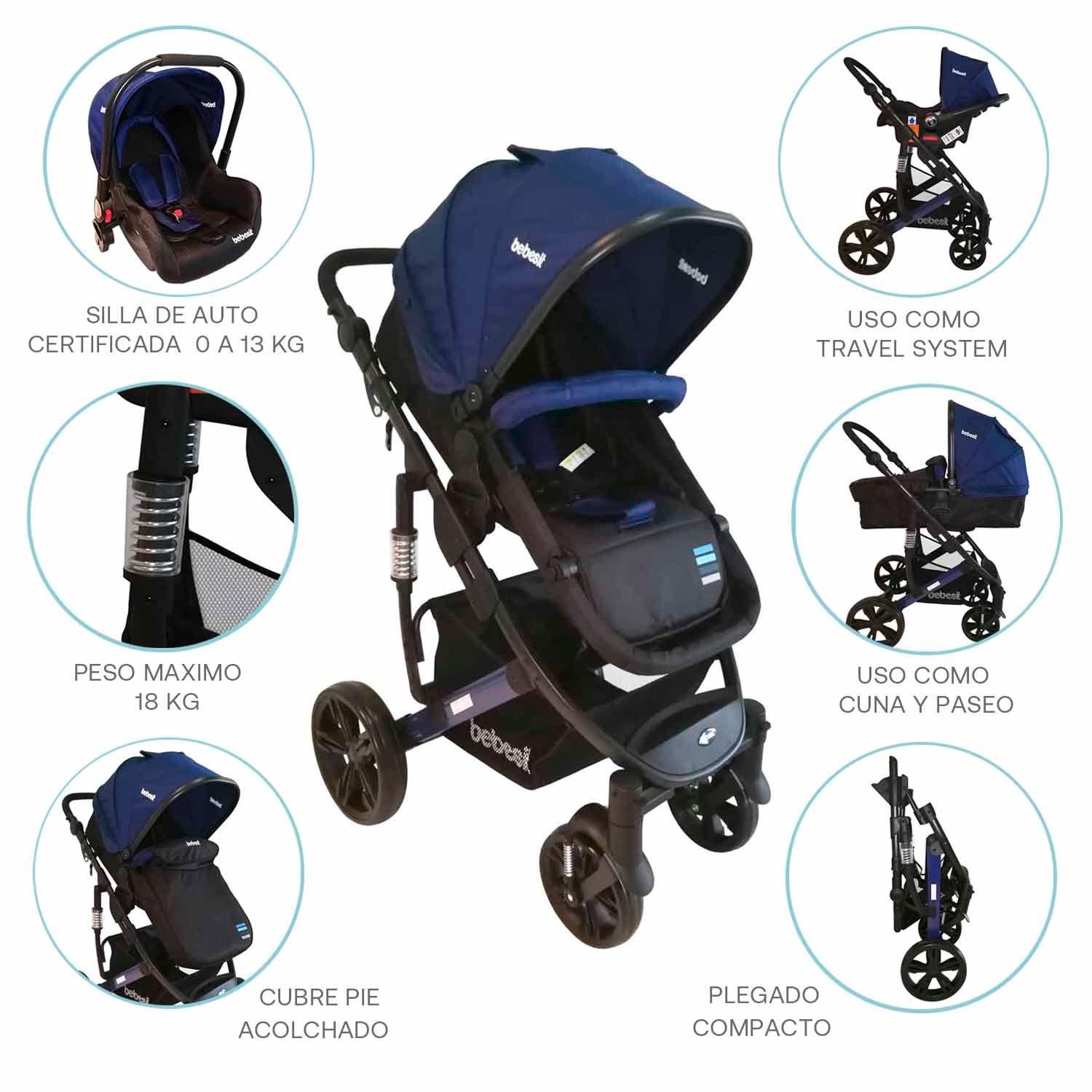 Coche Travel System Quest Azul Bebesit-8
