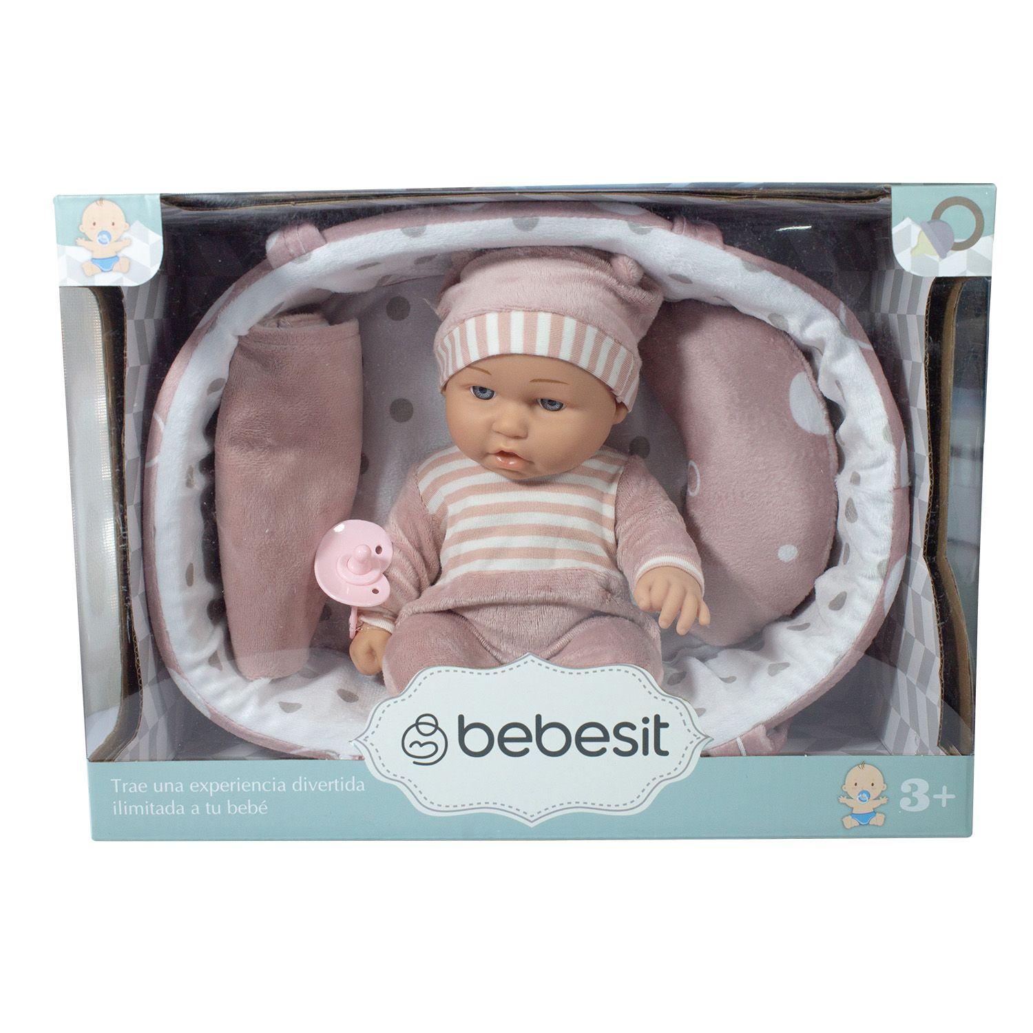 Muñeca Bebe Lucía con cuna y accesorios-1