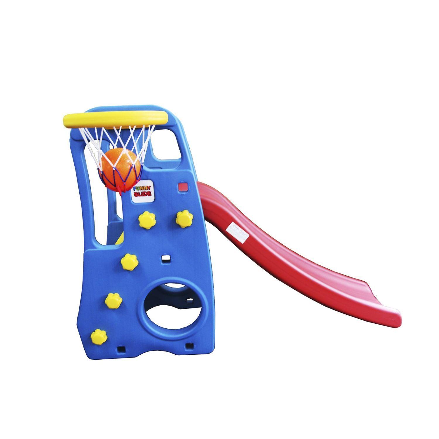 Tobogan 3 en 1 Con Cesta de Basquetbol Bebesit-4