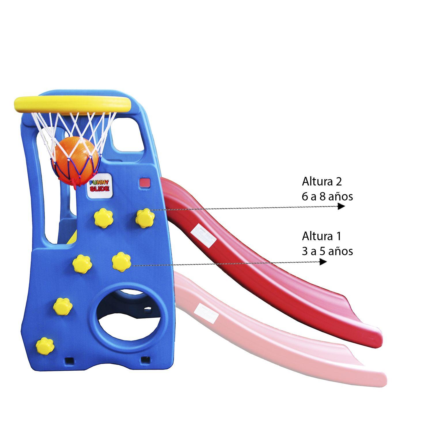 Tobogan 3 en 1 Con Cesta de Basquetbol Bebesit-7