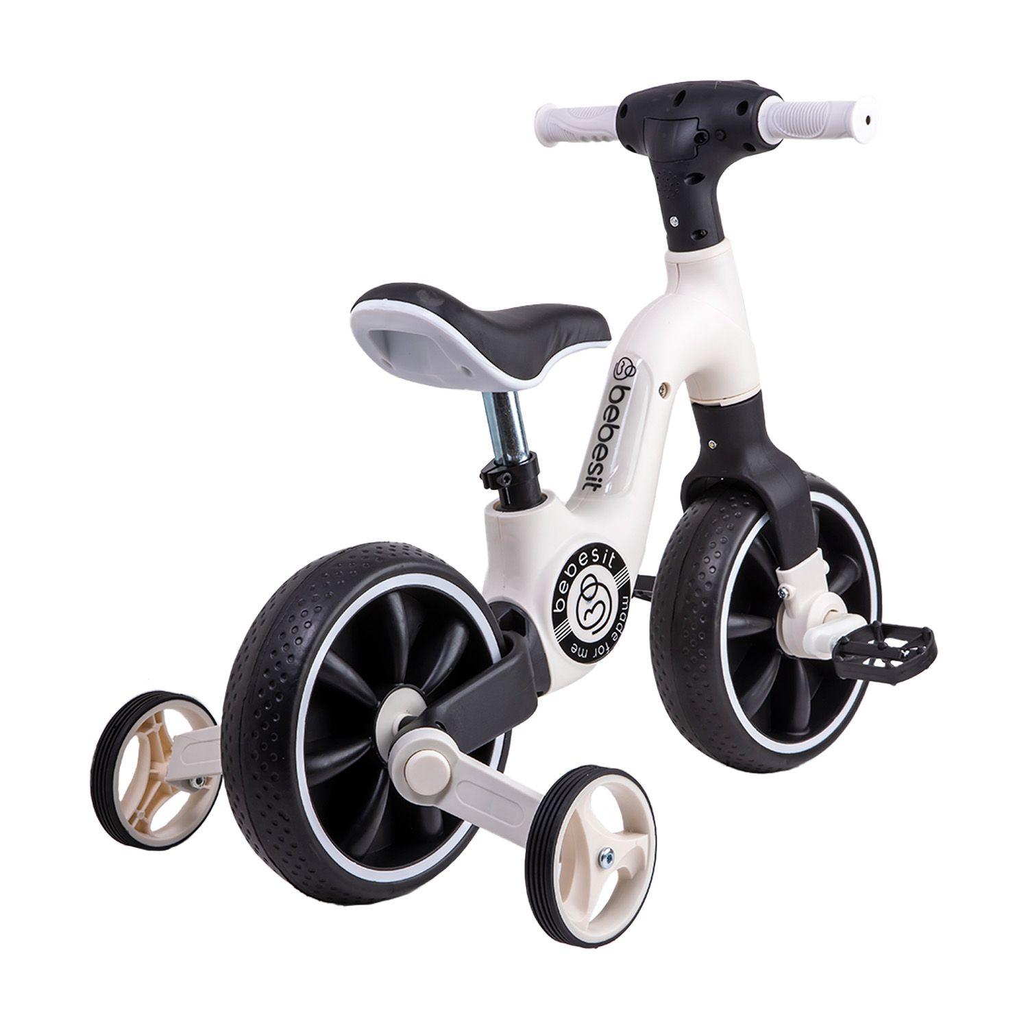 Triciclo Bicicleta Aprendizaje Pedales 2 en 1 XT05 Blanco-4