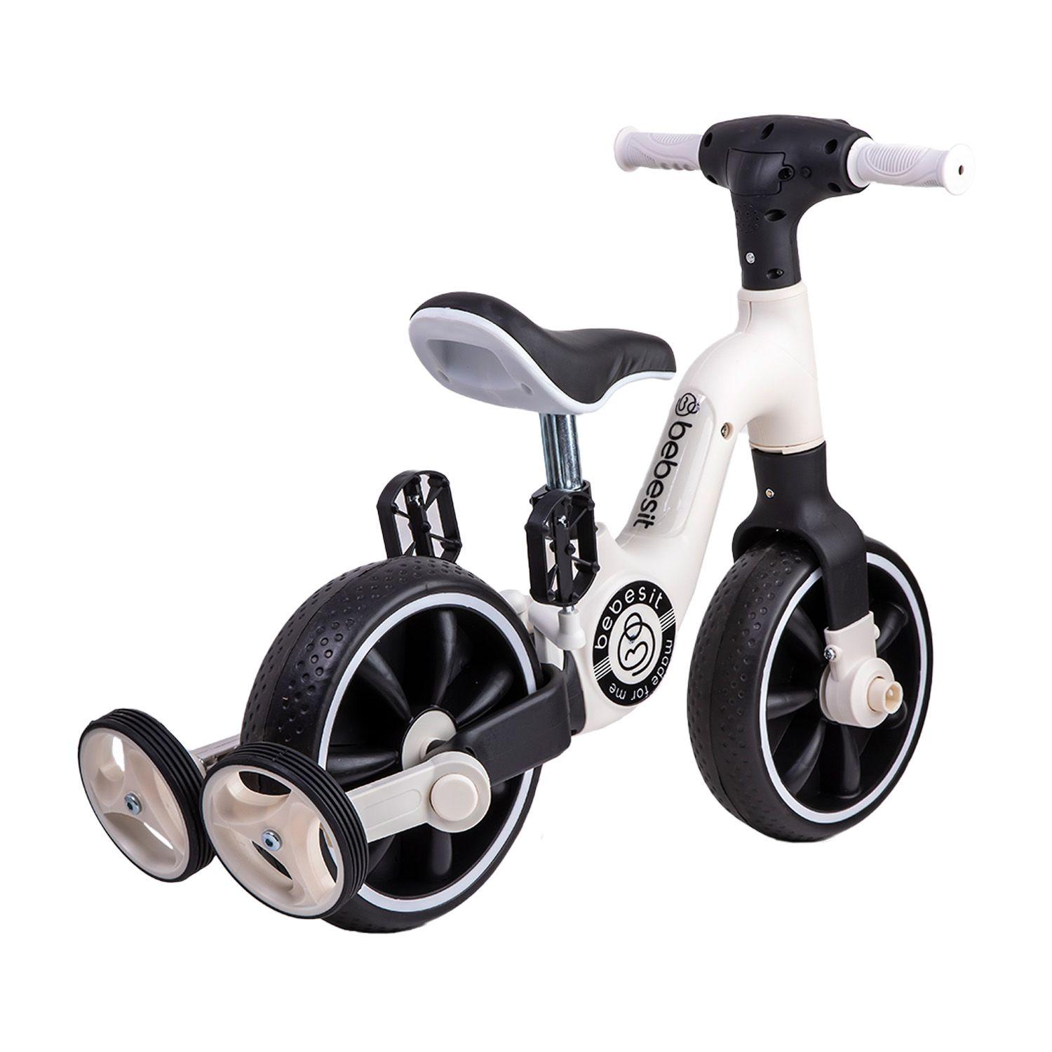 Triciclo Bicicleta Aprendizaje Pedales 2 en 1 XT05 Blanco-5