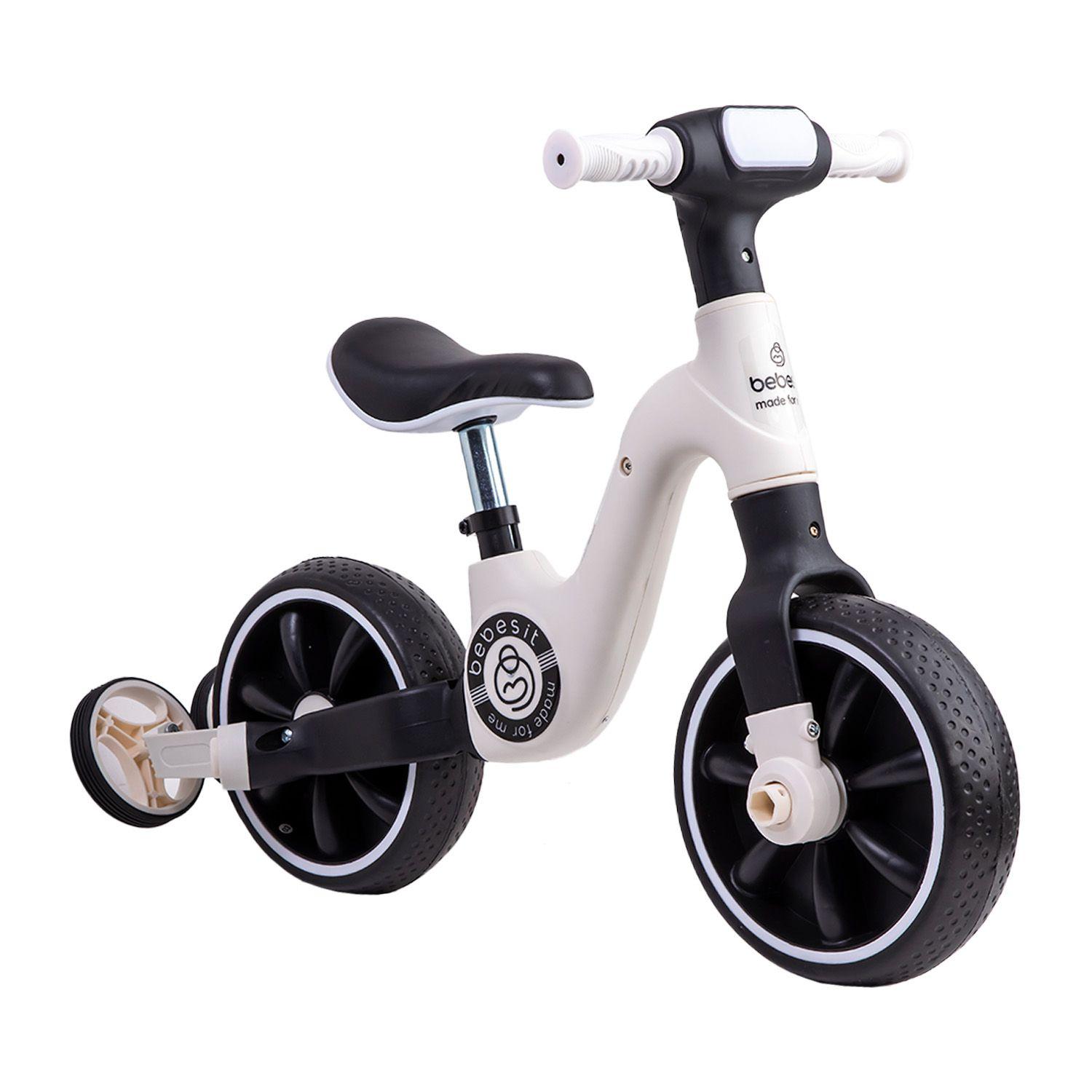 Triciclo Bicicleta Aprendizaje Pedales 2 en 1 XT05 Blanco-6