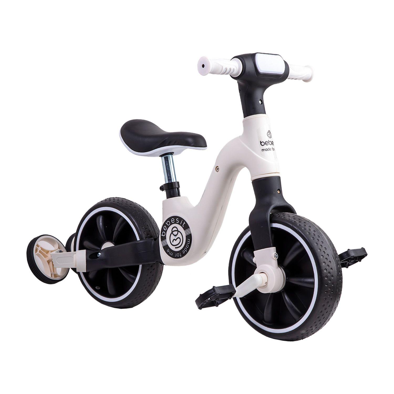 Triciclo Bicicleta Aprendizaje Pedales 2 en 1 XT05 Blanco-7