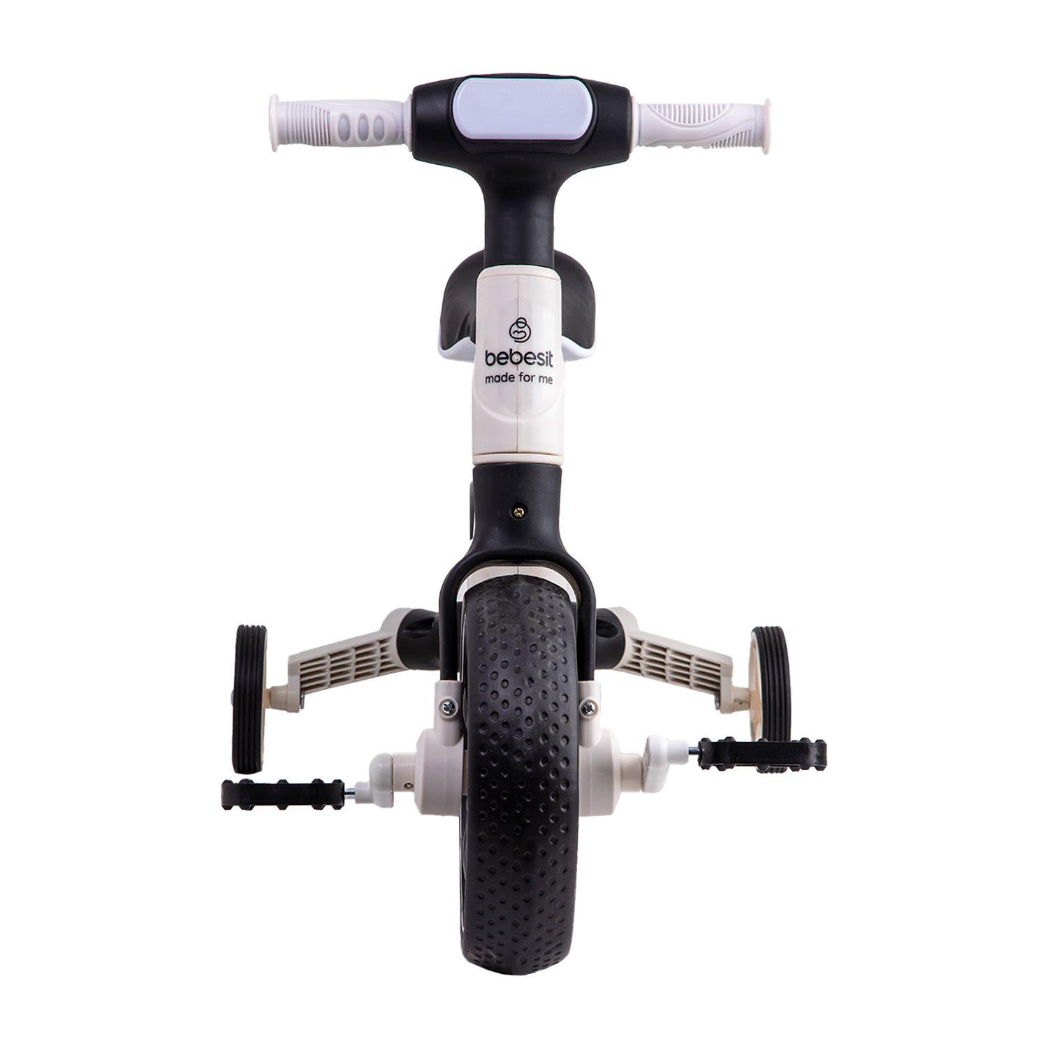 Triciclo Bicicleta Aprendizaje Pedales 2 en 1 XT05 Blanco-4