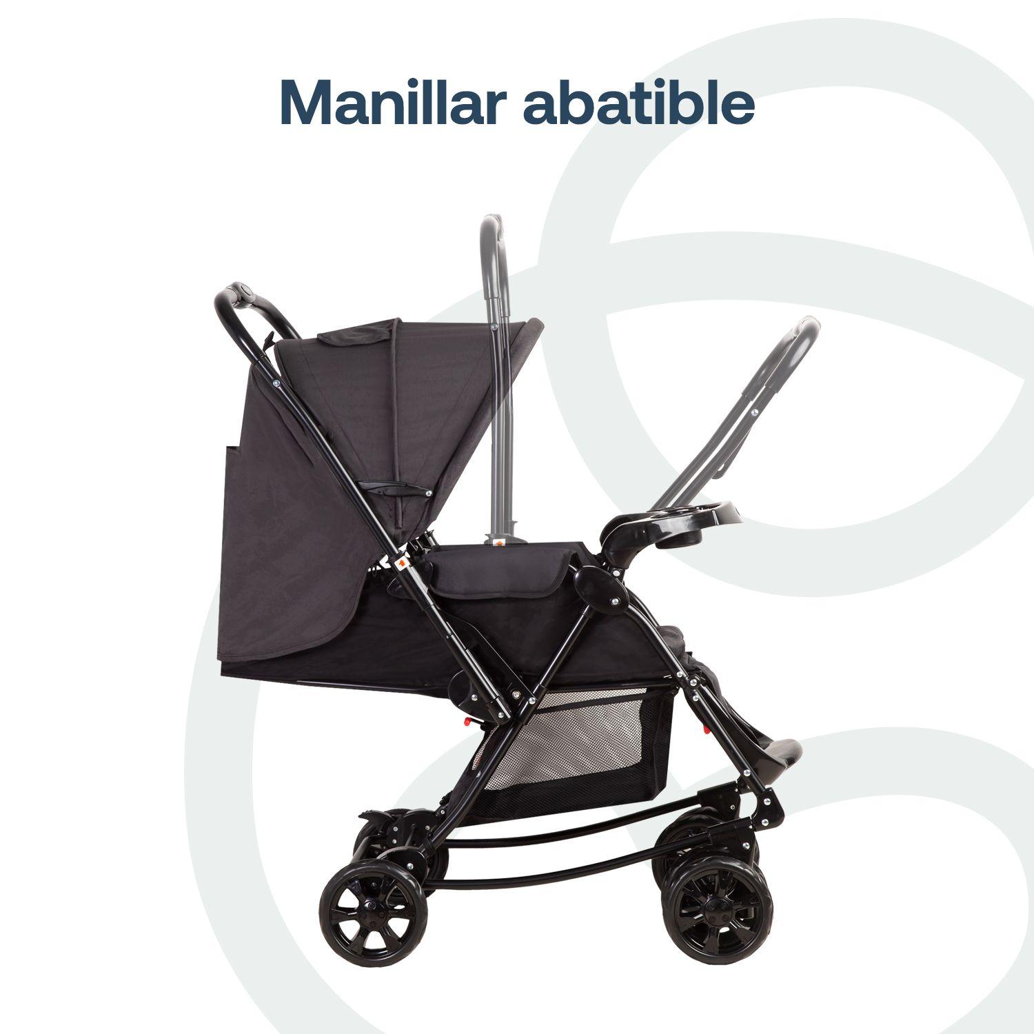 Coche Cuna Balancin SX Negro Melange Bebesit-4