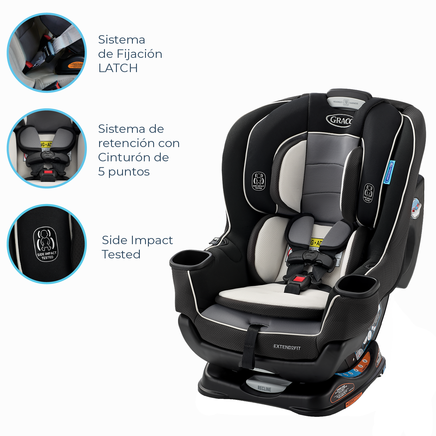 Silla de Auto Bebe Graco EXTEND2FIT Gotham-4