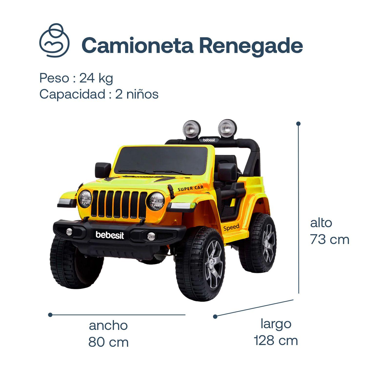 Camioneta Eléctrica Bebesit Renegade - Amarillo-2