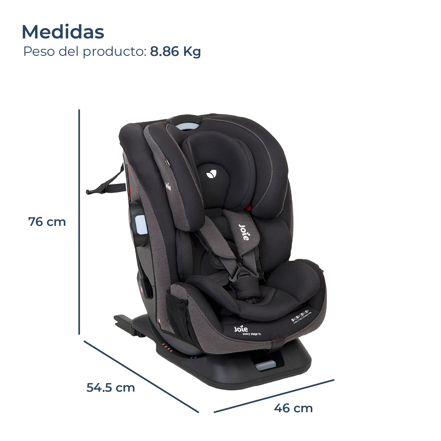 Silla de Auto Joie Convertible Every Stage FX - Coal-6
